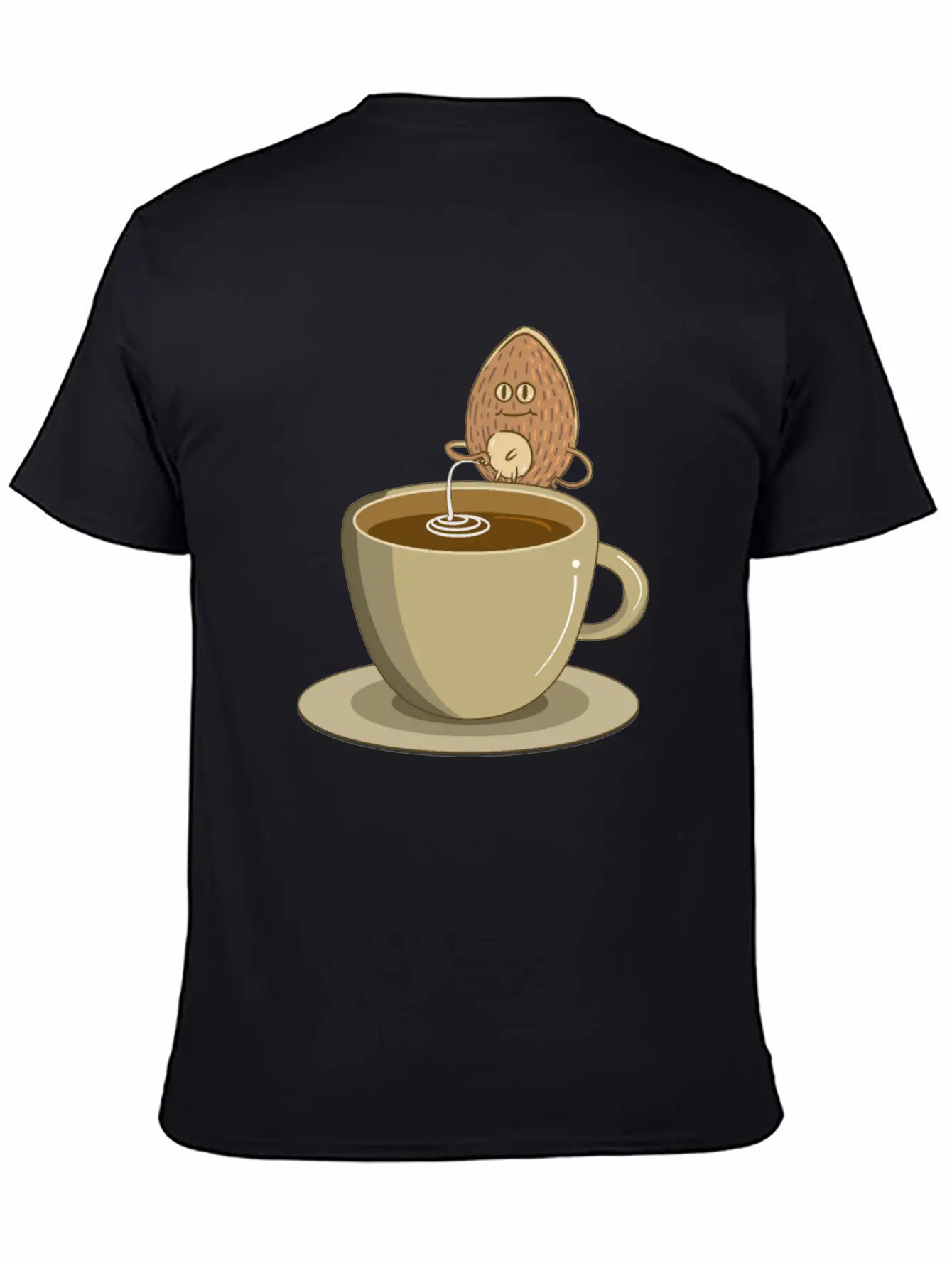 Vegan Vaganer Almond Milk Organic Milk Coffee Modern Fit Casual T-Shirt ��� Clean And Versatile Design