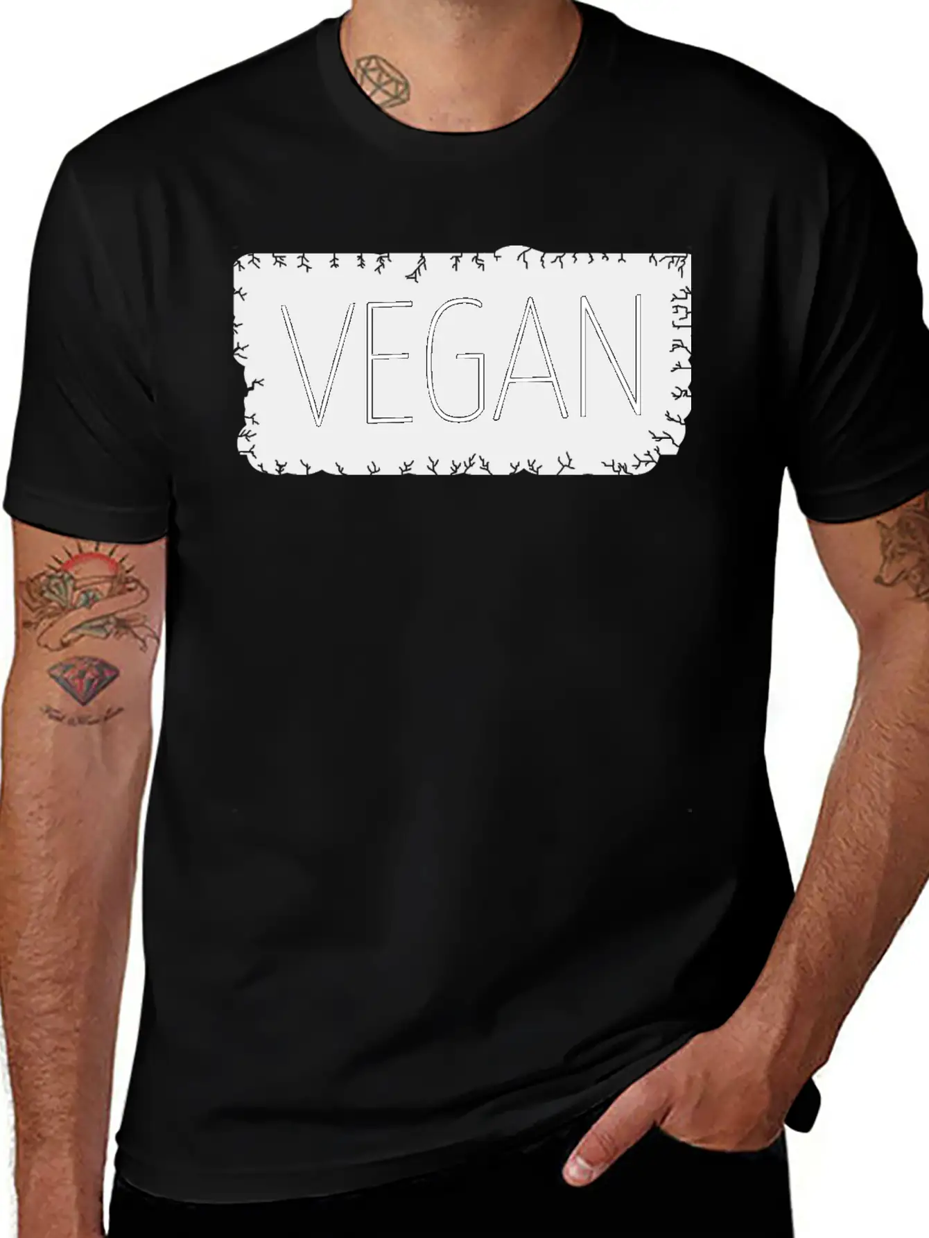 Vegan - Vegan Lightweight Cotton T-Shirt – Daily Comfort Graphic Shirt