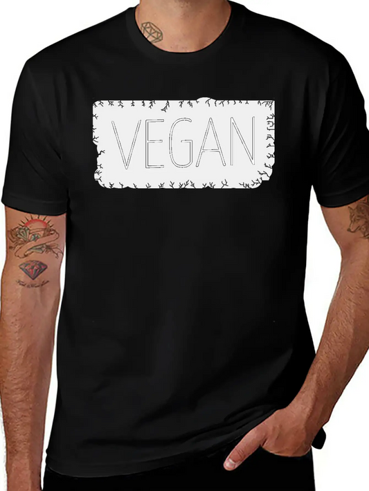 Vegan - Vegan Lightweight Cotton T-Shirt – Daily Comfort Graphic Shirt