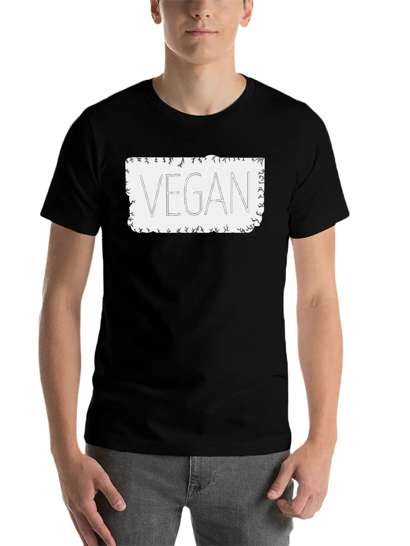 Vegan - Vegan Lightweight Cotton T-Shirt – Daily Comfort Graphic Shirt