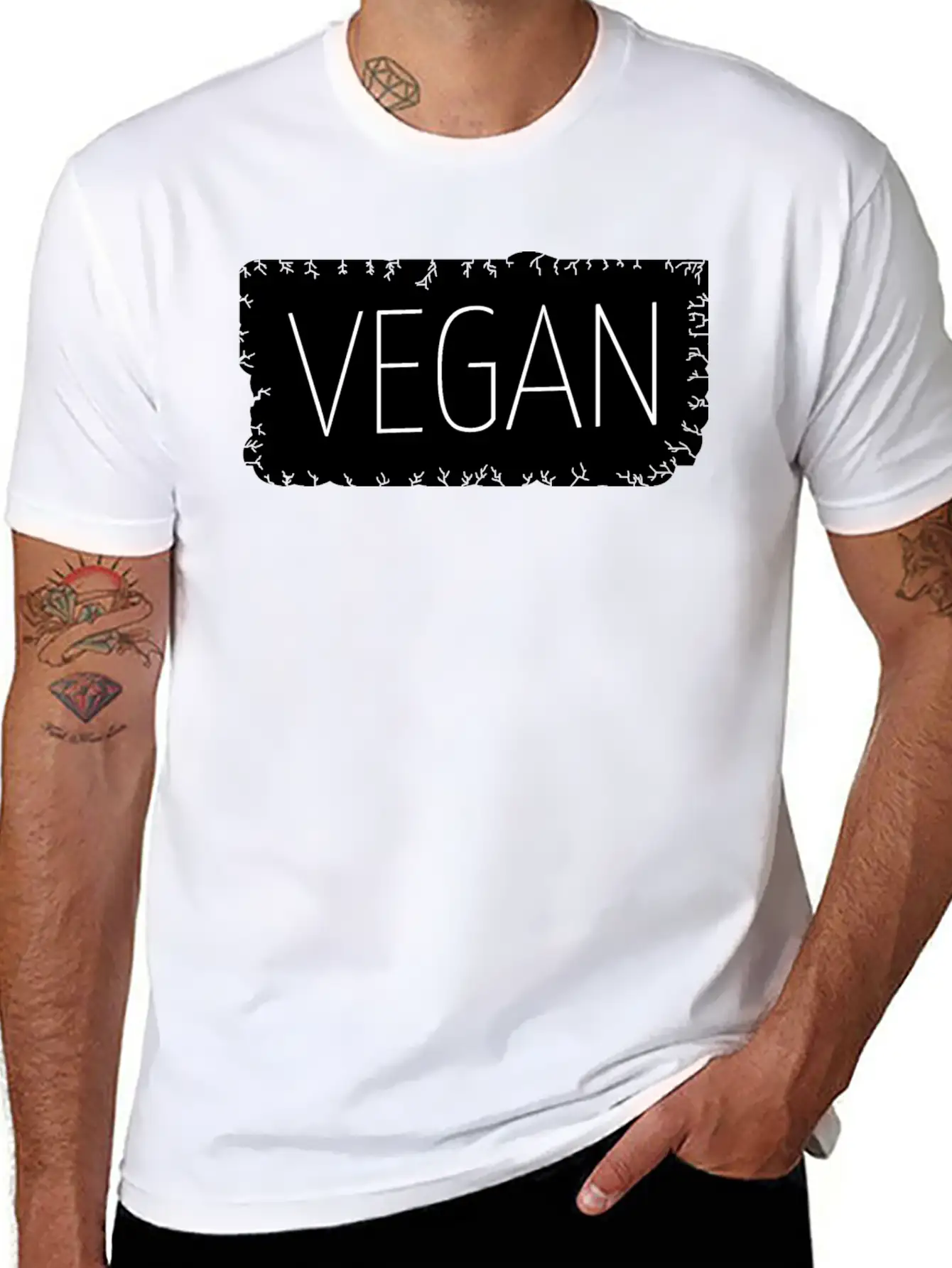 Vegan - Vegan Lightweight Cotton T-Shirt – Daily Comfort Graphic Shirt