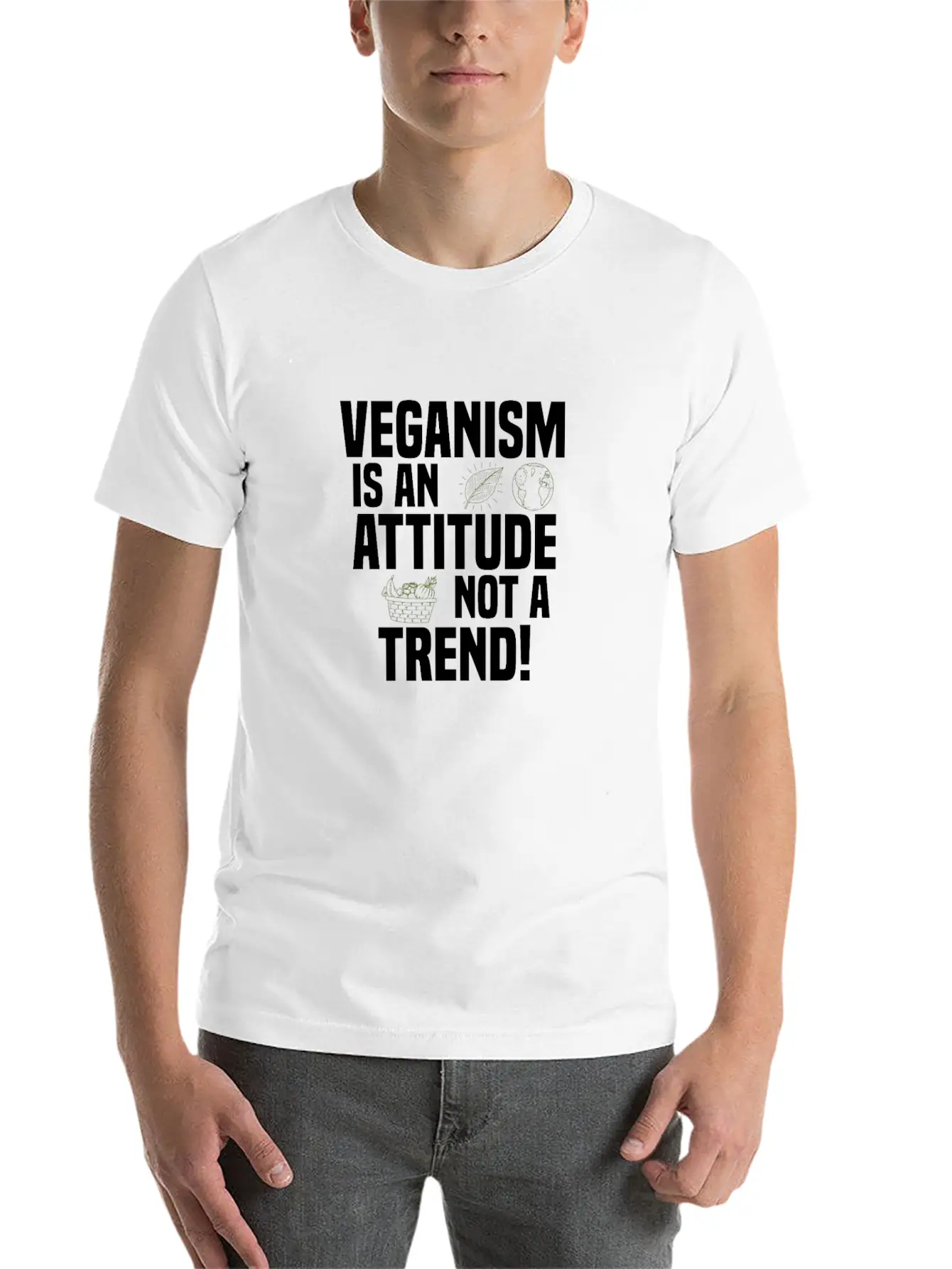 Vegan Veganism Vegetarian Modern Fit Casual T-Shirt – Clean And Versatile Design