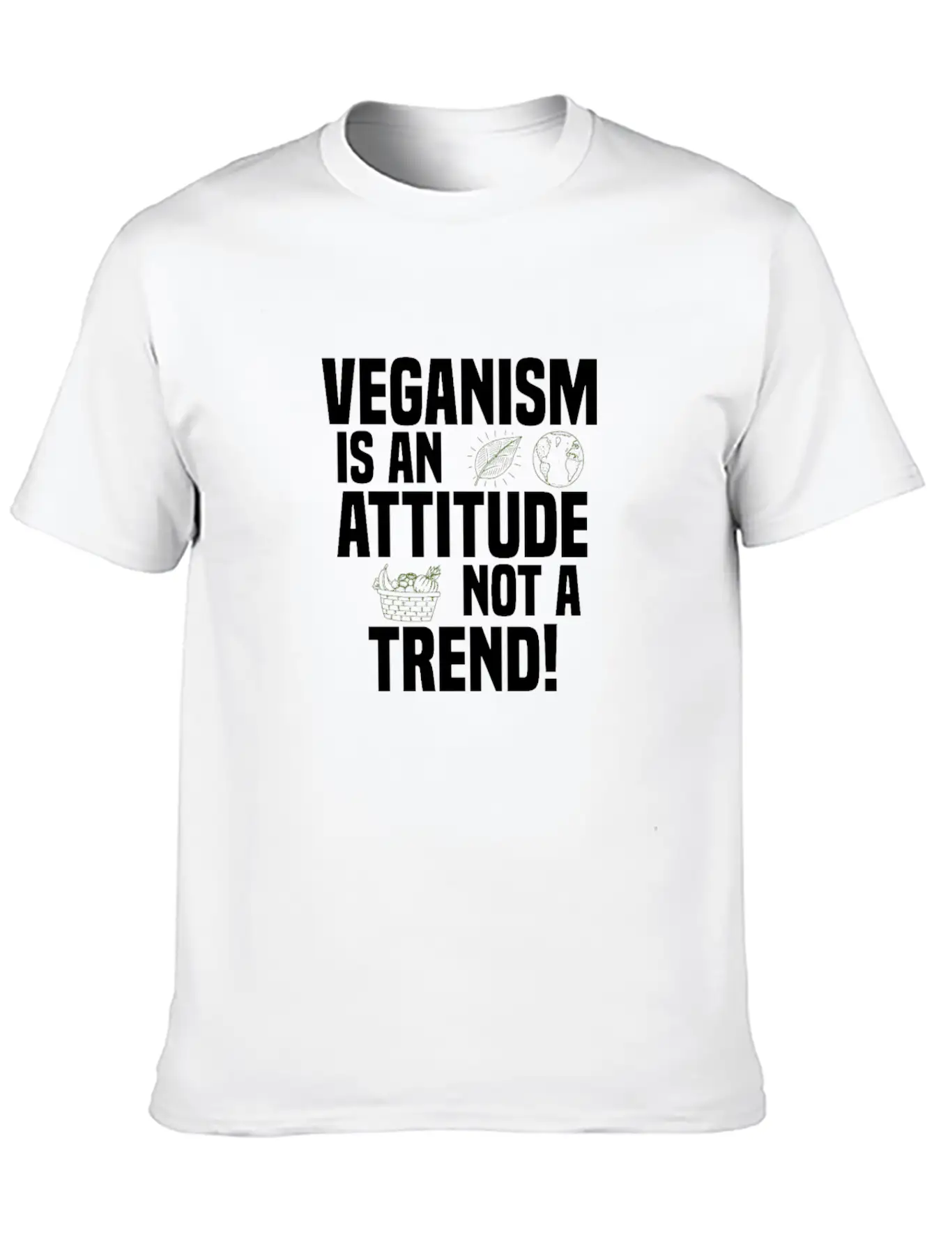 Vegan Veganism Vegetarian Modern Fit Casual T-Shirt – Clean And Versatile Design