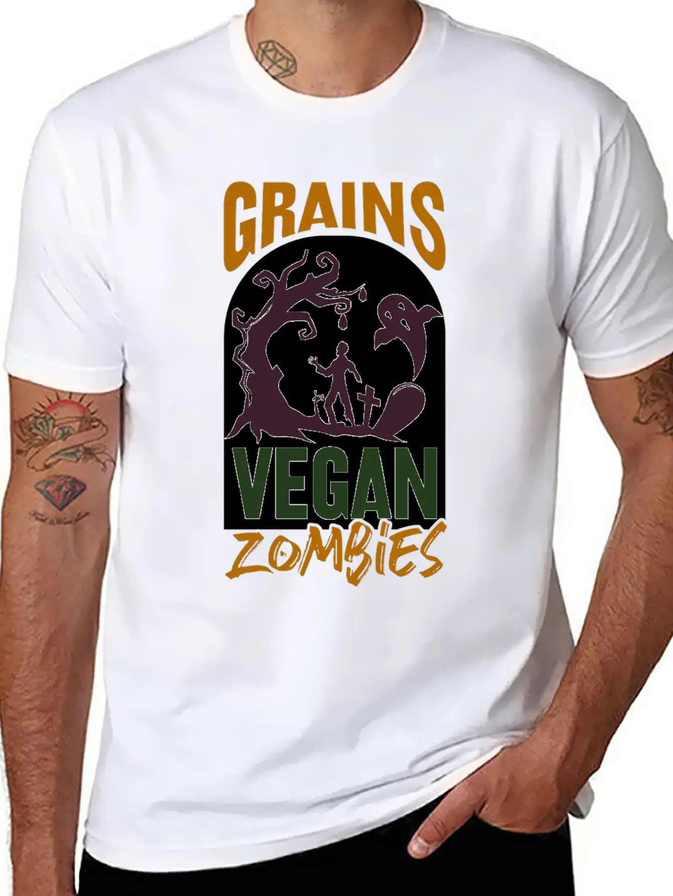 Vegan Vegetarian Vegan Gift Verganerin Relaxed Everyday Tee – Lightweight And Durable Cotton