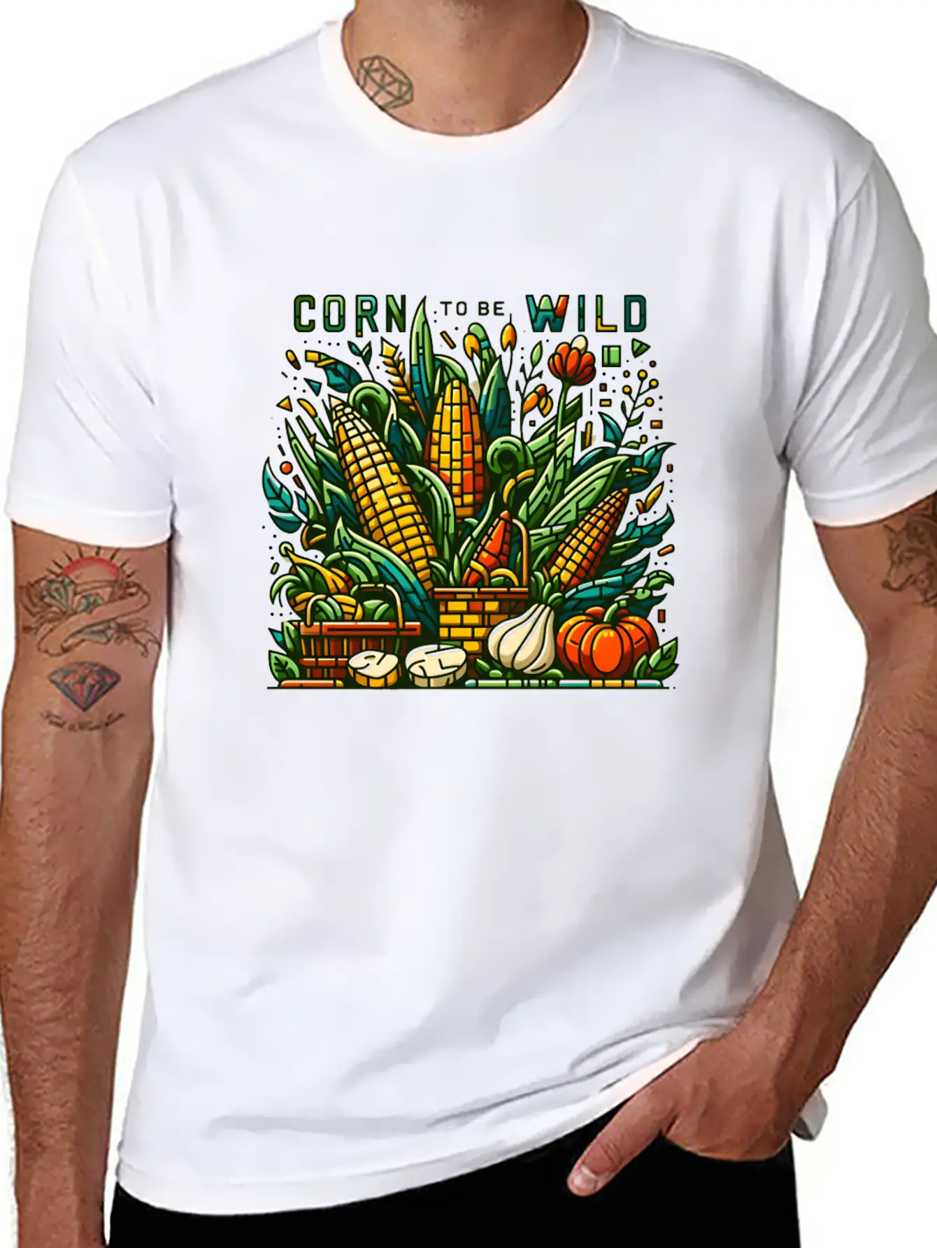 Vegetable Garden: Corn To Be Wild Modern Fit Casual T-Shirt – Clean And Versatile Design