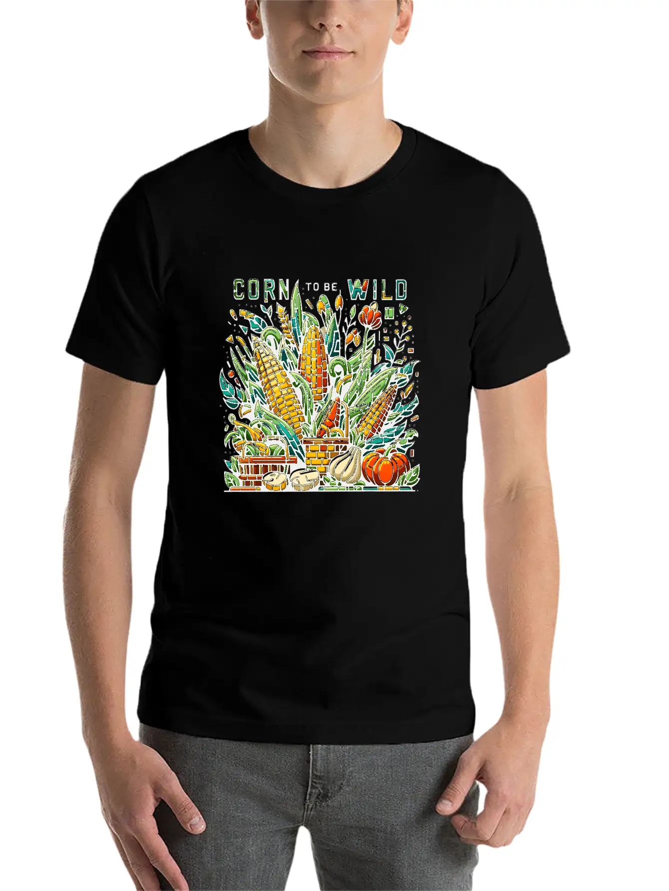 Vegetable Garden: Corn To Be Wild Modern Fit Casual T-Shirt – Clean And Versatile Design