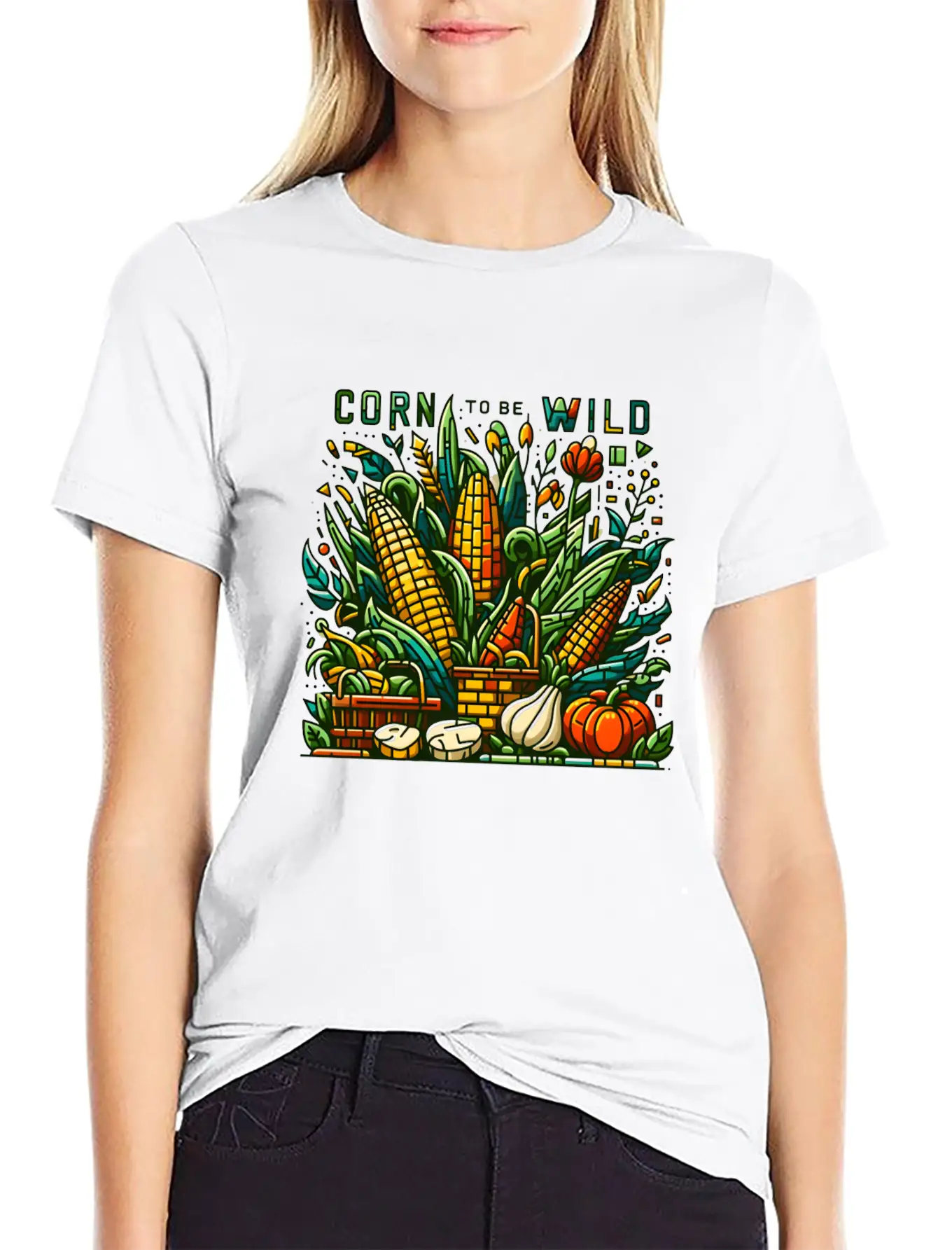 Vegetable Garden: Corn To Be Wild Modern Fit Casual T-Shirt – Clean And Versatile Design