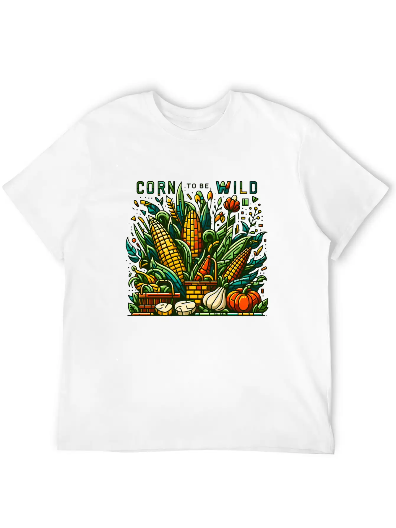 Vegetable Garden: Corn To Be Wild Modern Fit Casual T-Shirt – Clean And Versatile Design