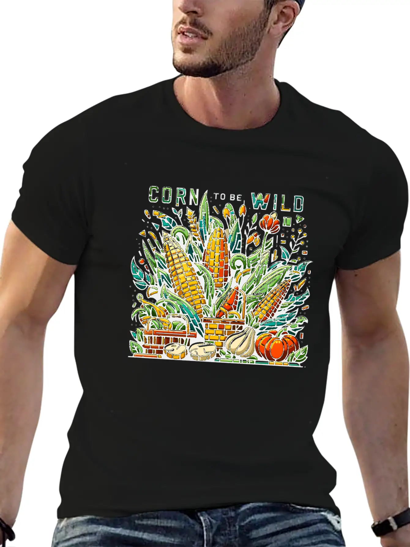 Vegetable Garden: Corn To Be Wild Modern Fit Casual T-Shirt – Clean And Versatile Design