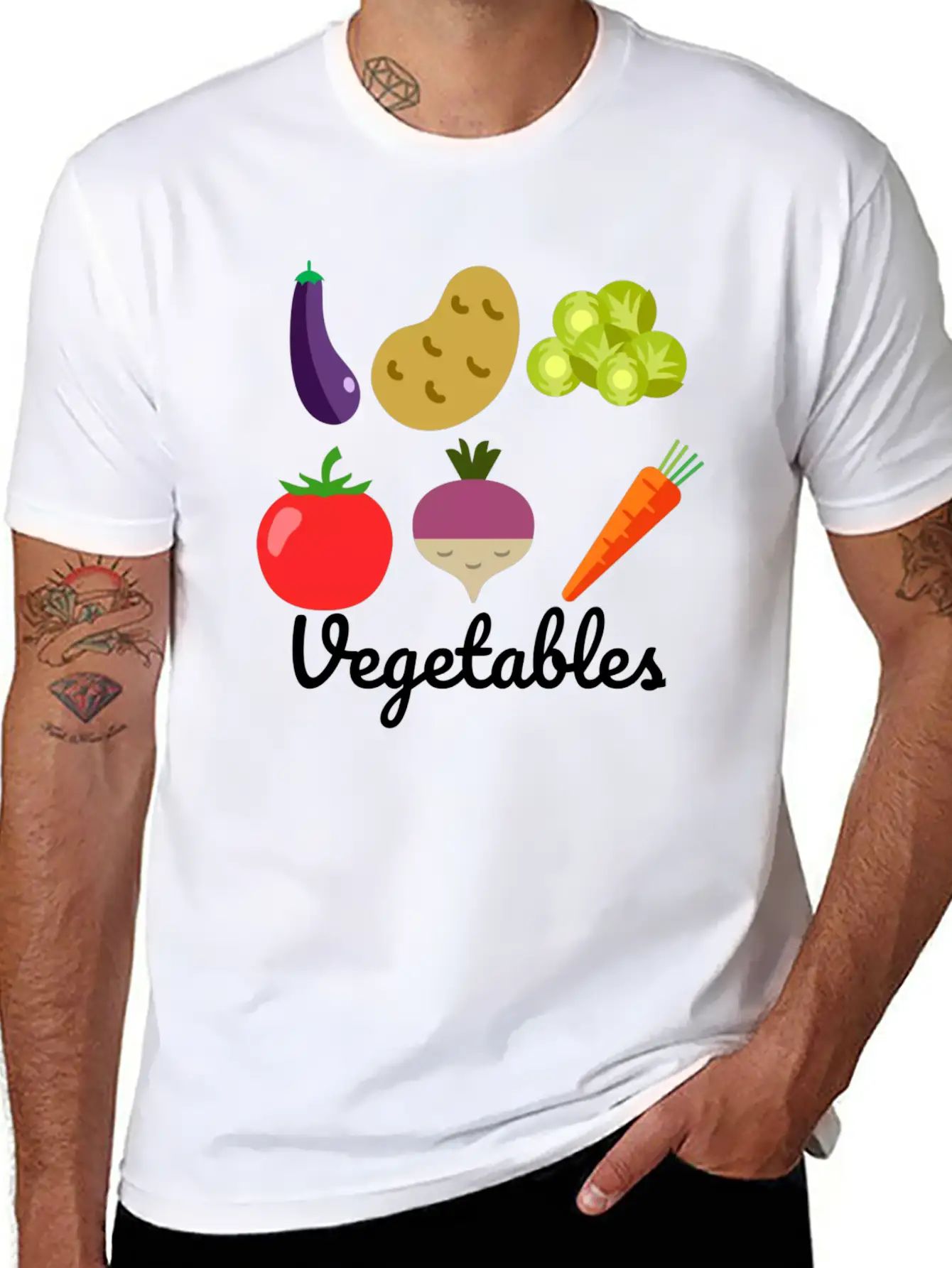 VEGETABLES ��� STANDS ABOVE THE REST Modern Fit Casual T-Shirt ��� Clean And Versatile Design