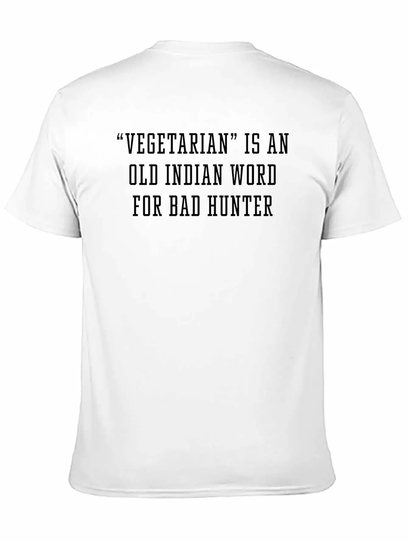 Vegetarian Indian Word Unisex Casual T-Shirt – Clean Design For Daily Comfort