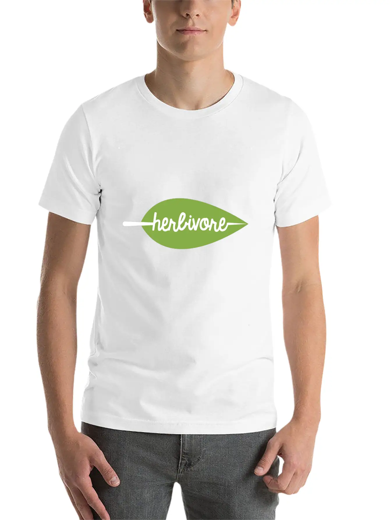 Vegetarian / Vegan Shirt. Eat Plants, No Animals. Stylish Everyday T-Shirt ��� Unisex Basic Cotton Tee