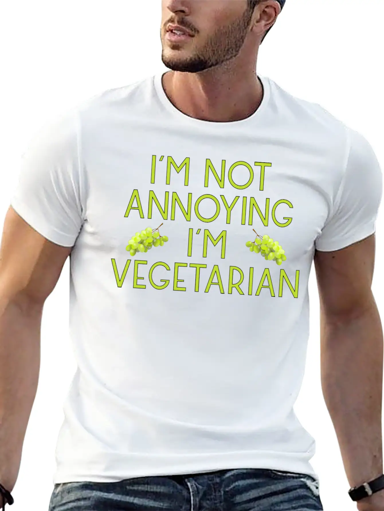 Vegetarian Vegan Veggie Weintrauben Grapes8 Unisex Casual T-Shirt – Clean Design For Daily Comfort