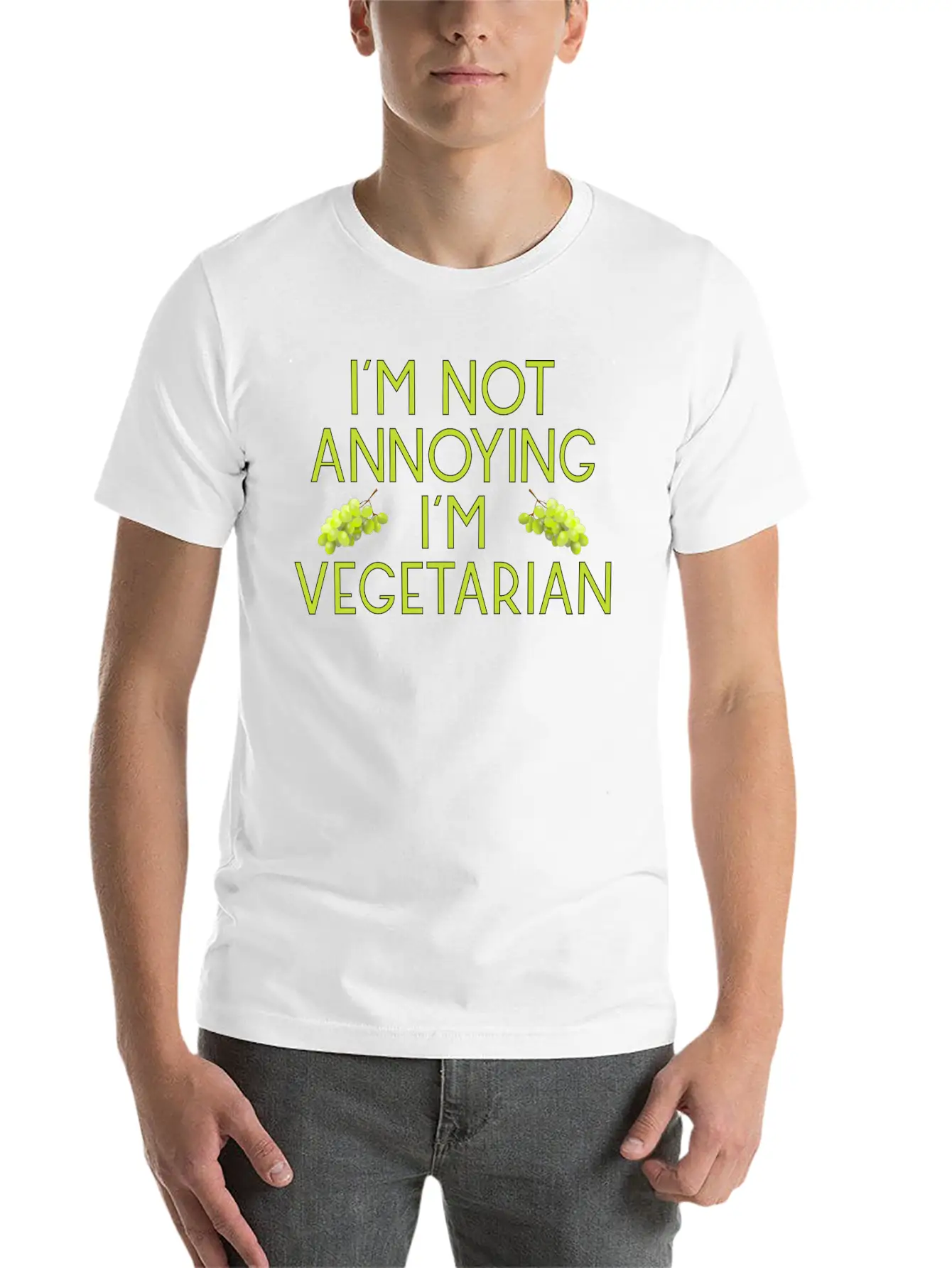 Vegetarian Vegan Veggie Weintrauben Grapes8 Unisex Casual T-Shirt – Clean Design For Daily Comfort
