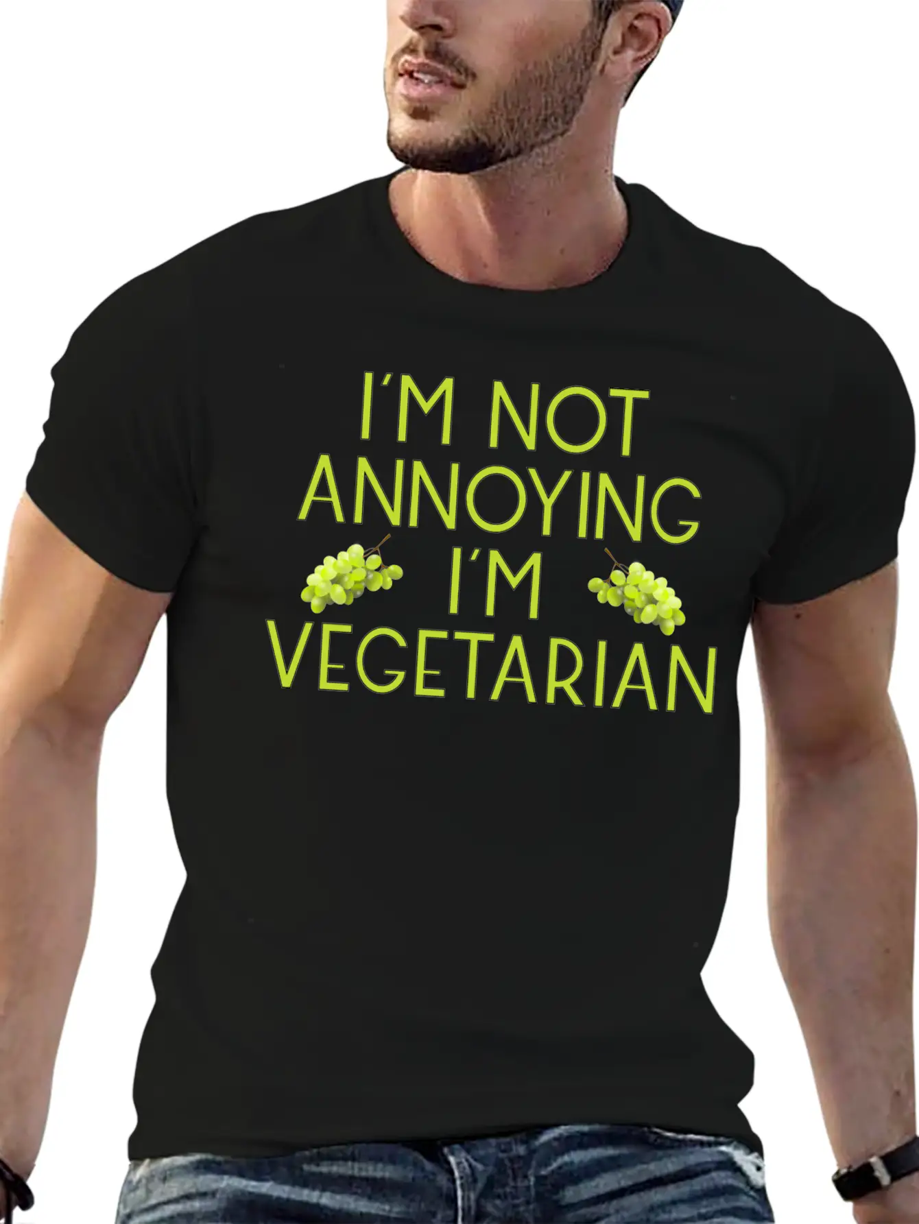 Vegetarian Vegan Veggie Weintrauben Grapes8 Unisex Casual T-Shirt – Clean Design For Daily Comfort