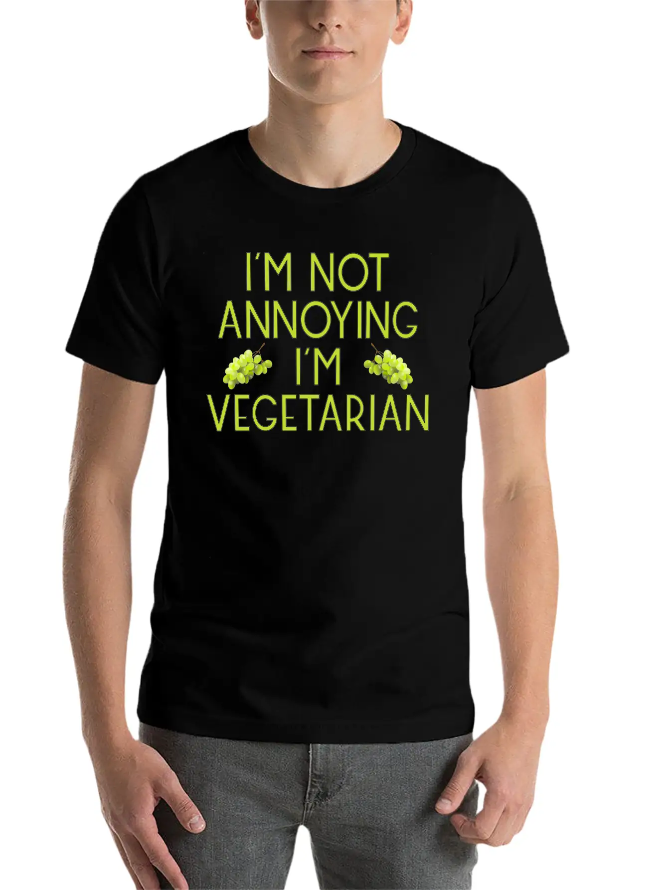 Vegetarian Vegan Veggie Weintrauben Grapes8 Unisex Casual T-Shirt – Clean Design For Daily Comfort