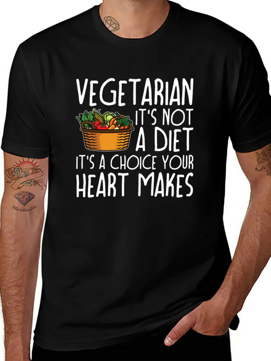 Vegetarian Vegetarianism Vegetable Organic Food Unisex Casual T-Shirt – Clean Design For Daily Comfort