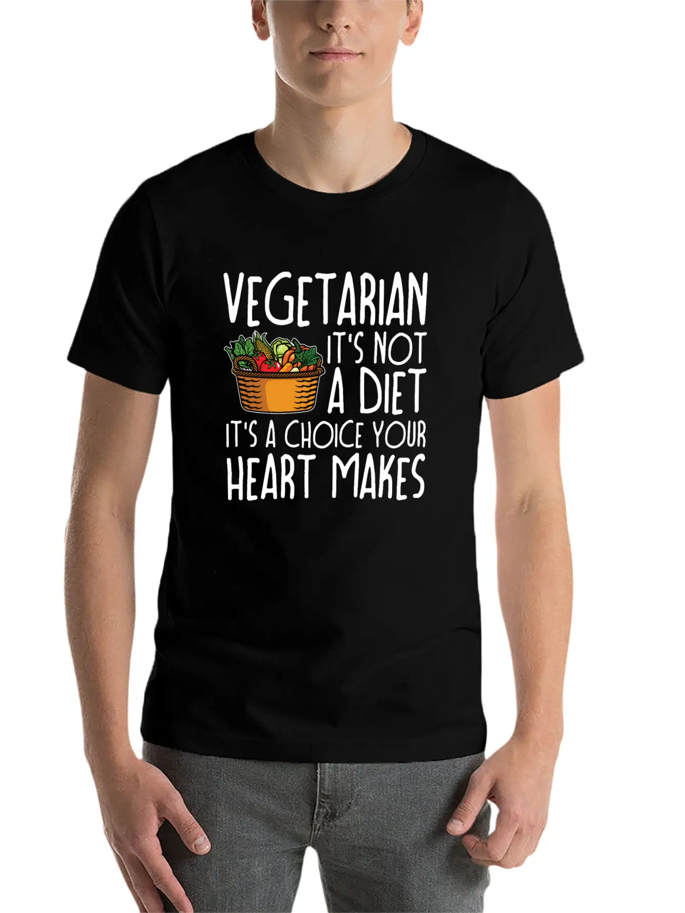 Vegetarian Vegetarianism Vegetable Organic Food Unisex Casual T-Shirt – Clean Design For Daily Comfort