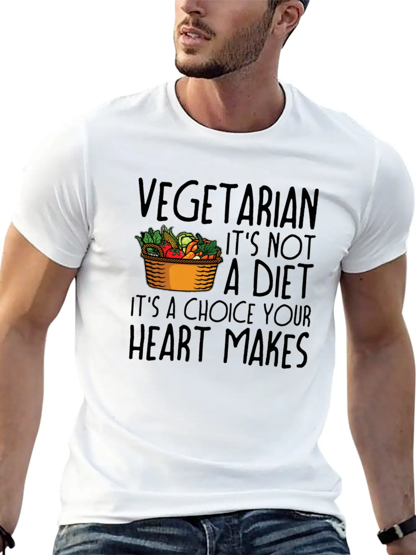 Vegetarian Vegetarianism Vegetable Organic Food Unisex Casual T-Shirt – Clean Design For Daily Comfort