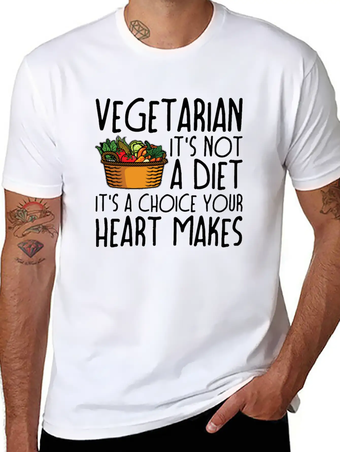 Vegetarian Vegetarianism Vegetable Organic Food Unisex Casual T-Shirt – Clean Design For Daily Comfort