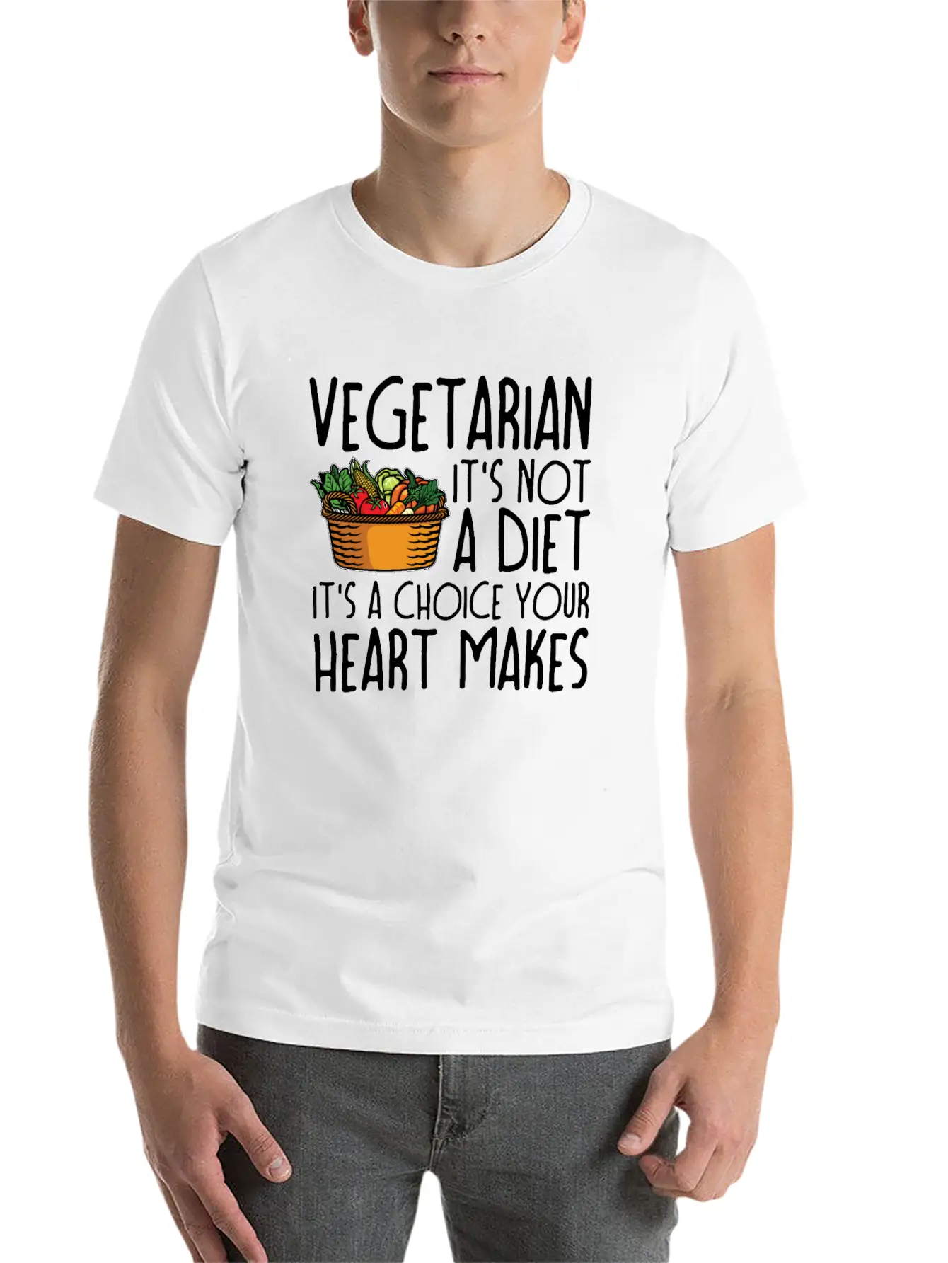 Vegetarian Vegetarianism Vegetable Organic Food Unisex Casual T-Shirt – Clean Design For Daily Comfort