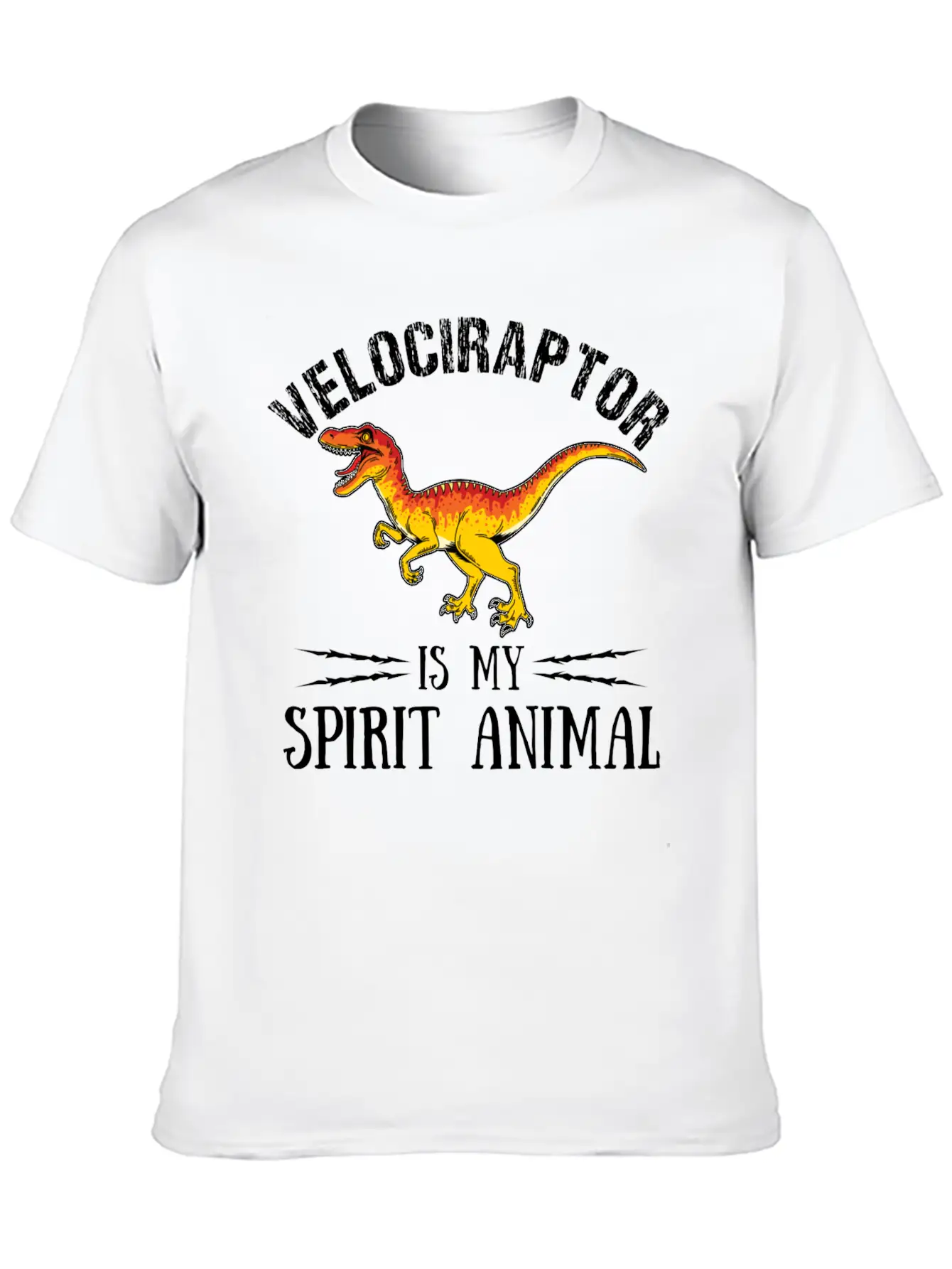 Velociraptor Is My Spirit Animal Palaeontologist Essential Cotton Tee For Daily Outfits – Unisex Style