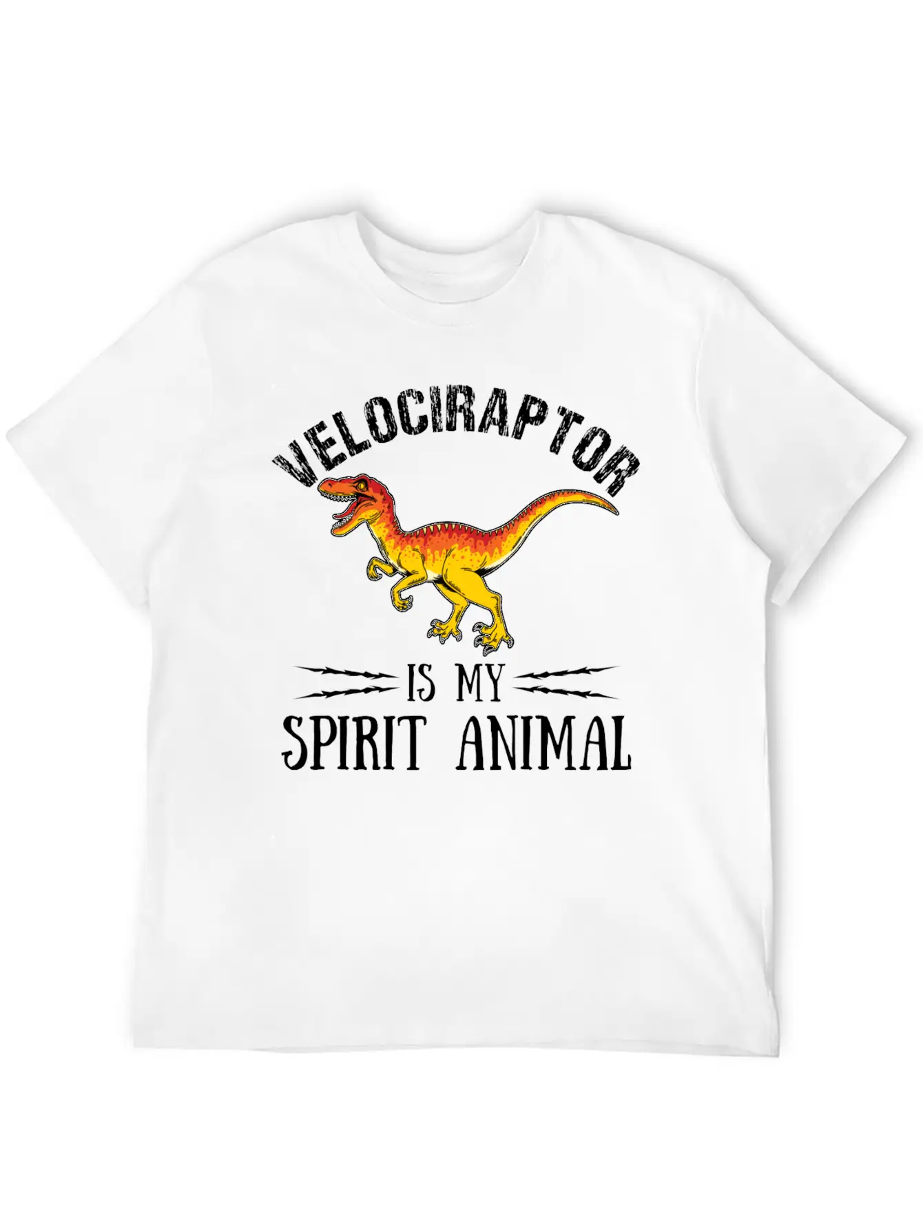 Velociraptor Is My Spirit Animal Palaeontologist Essential Cotton Tee For Daily Outfits – Unisex Style