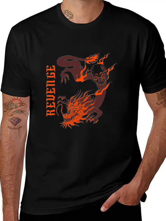 Vengeful Red Dragon Basic Graphic T-Shirt – Daily Comfort In Soft Cotton