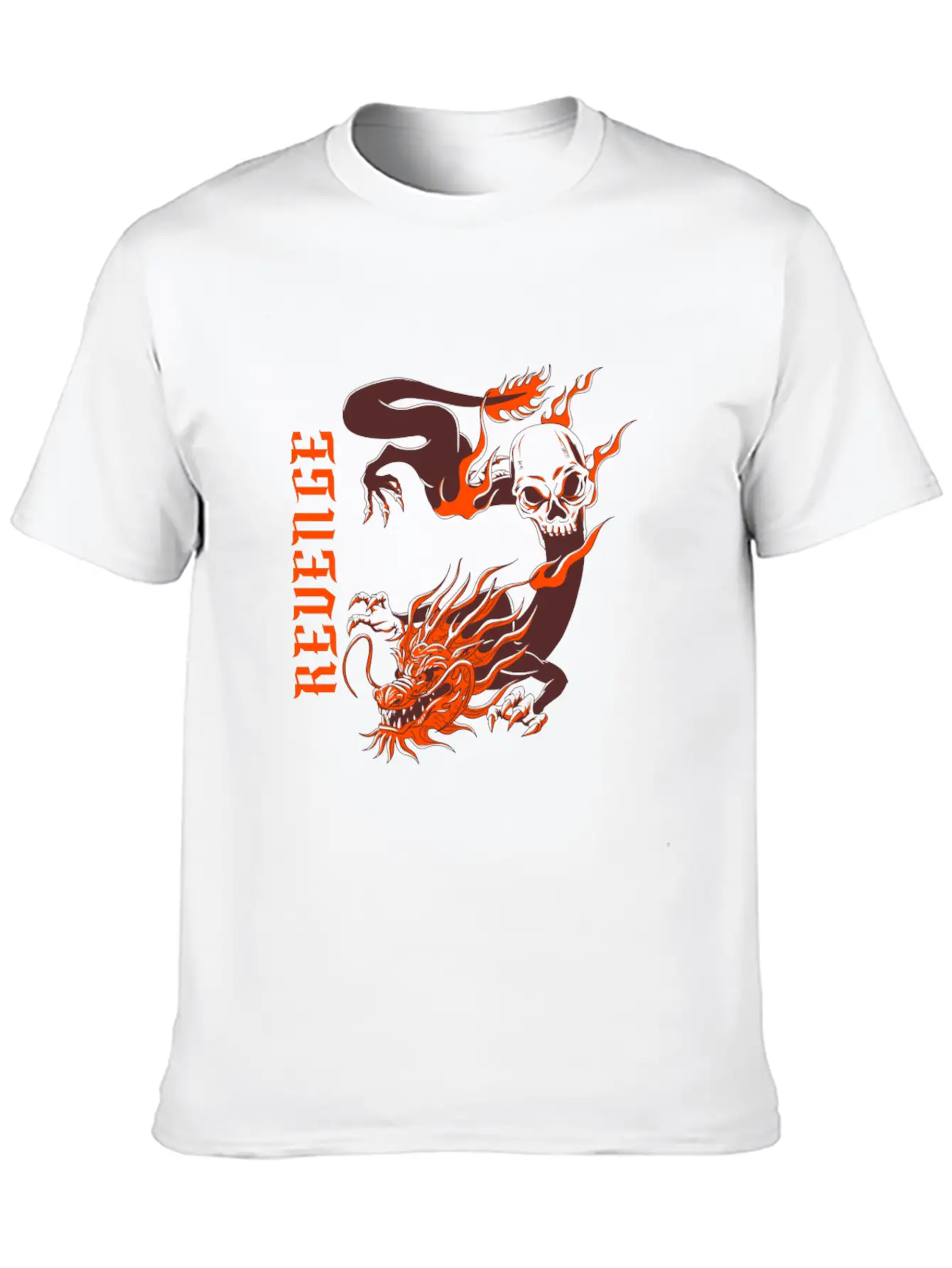Vengeful Red Dragon Basic Graphic T-Shirt – Daily Comfort In Soft Cotton