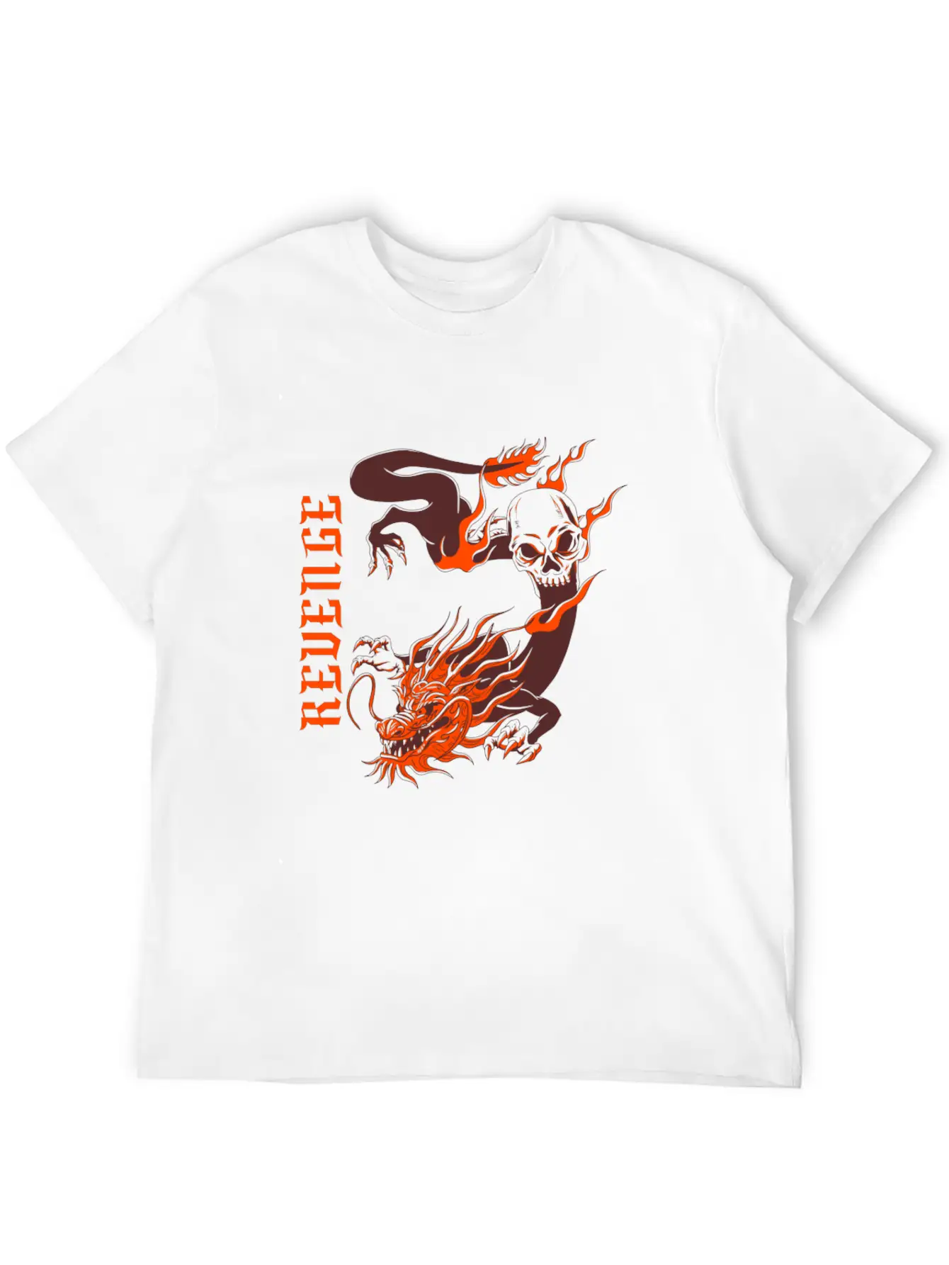Vengeful Red Dragon Basic Graphic T-Shirt – Daily Comfort In Soft Cotton