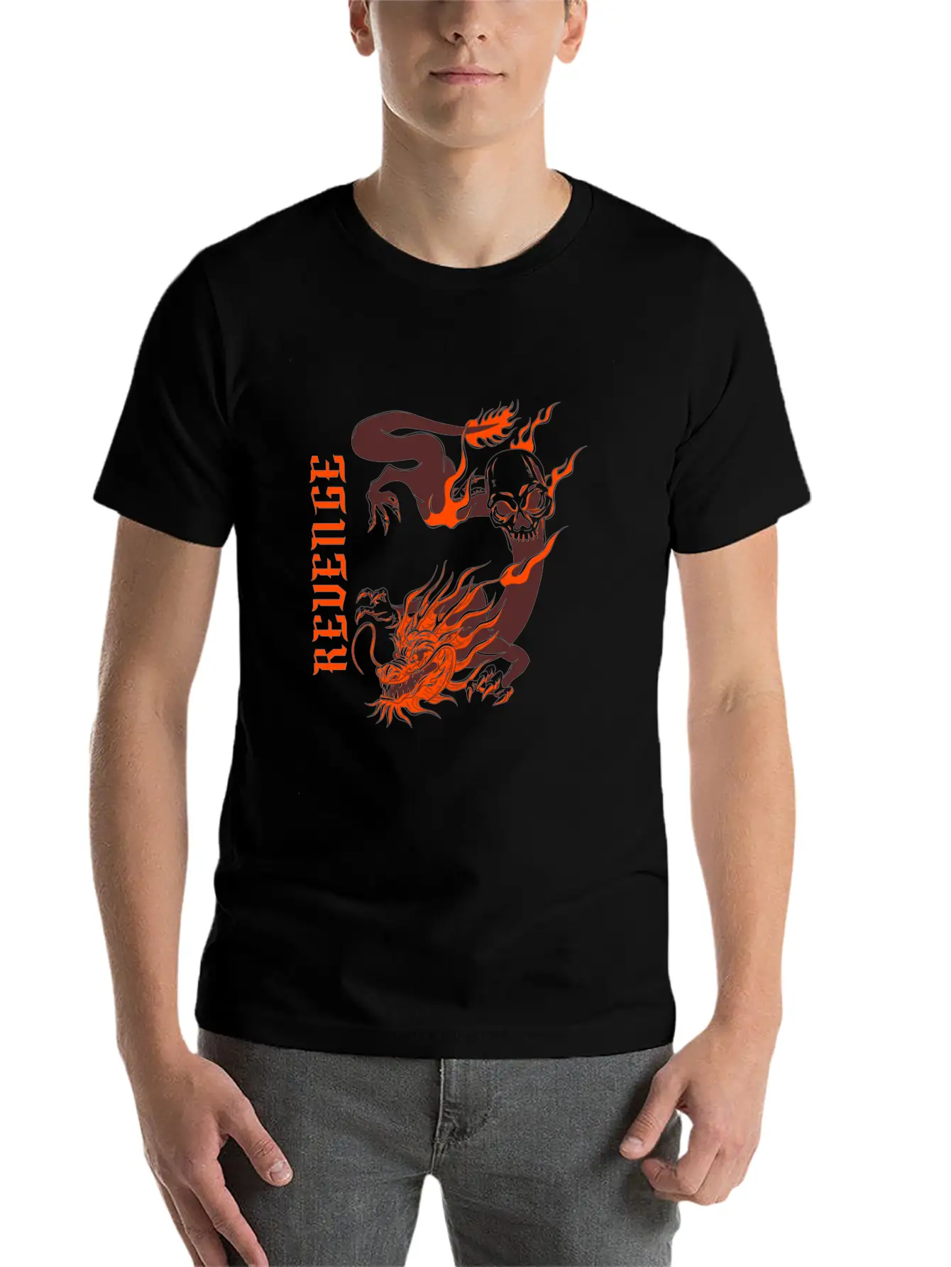 Vengeful Red Dragon Basic Graphic T-Shirt – Daily Comfort In Soft Cotton