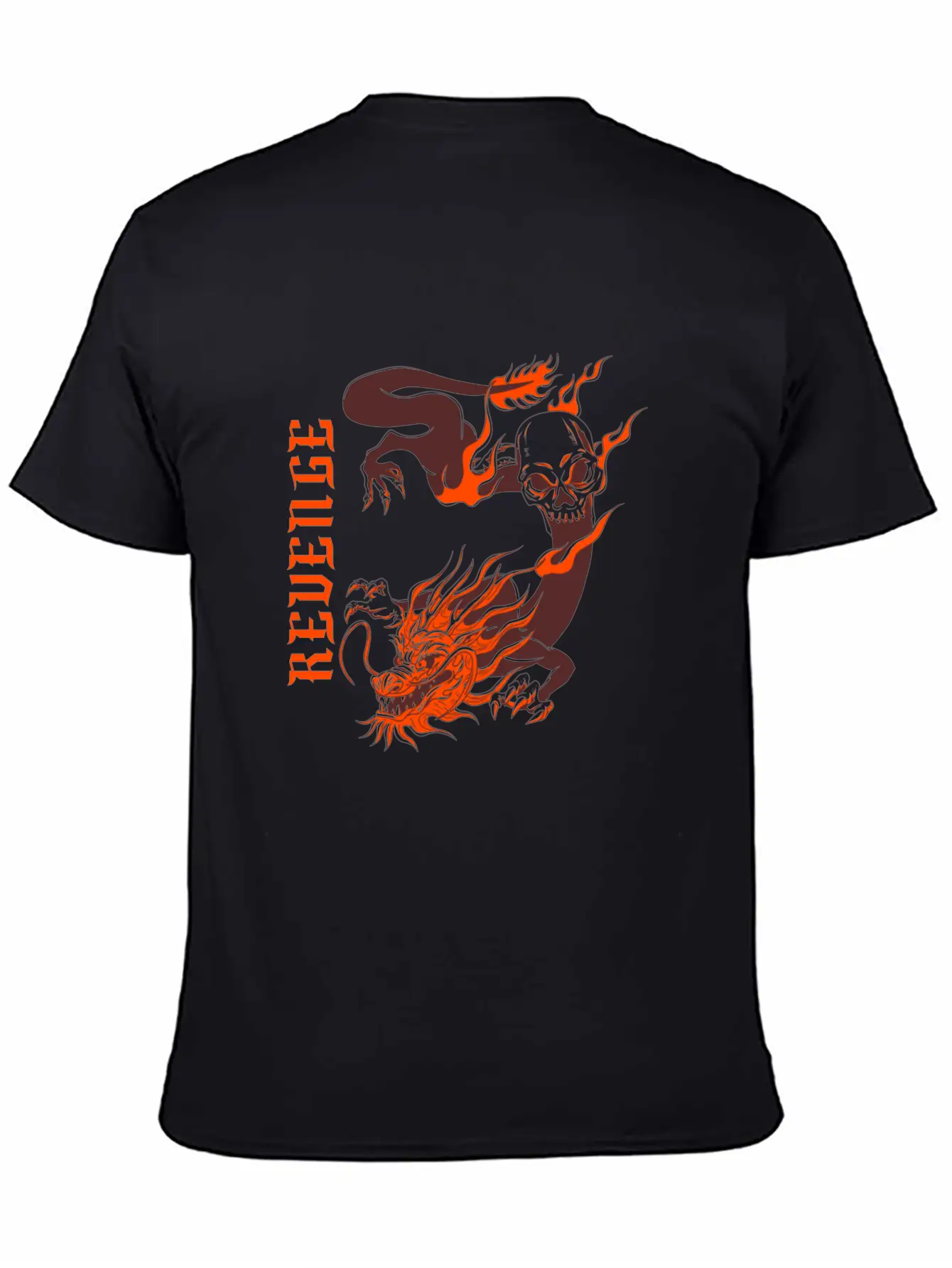 Vengeful Red Dragon Basic Graphic T-Shirt – Daily Comfort In Soft Cotton
