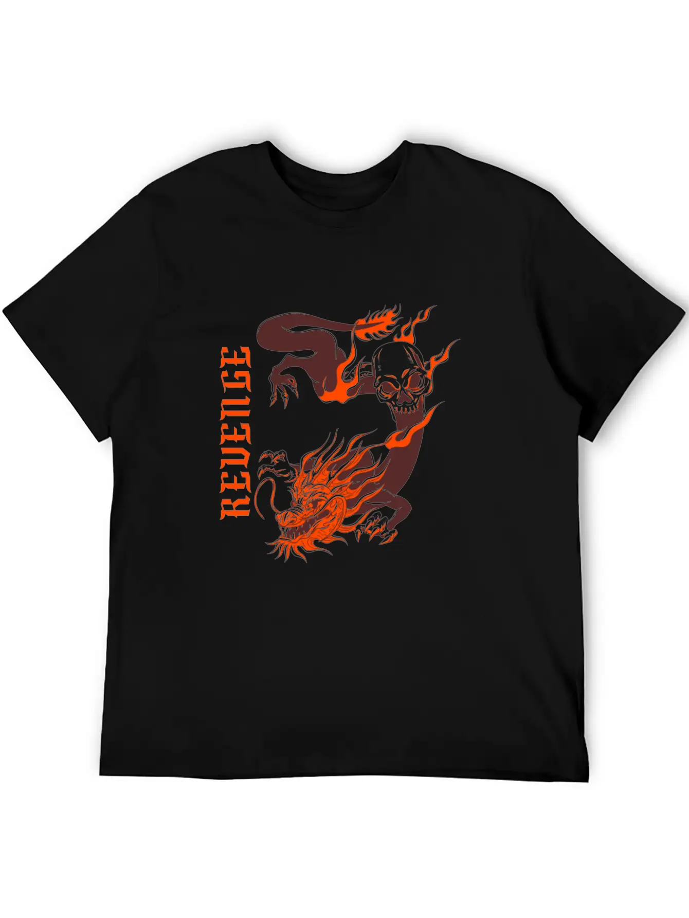Vengeful Red Dragon Basic Graphic T-Shirt – Daily Comfort In Soft Cotton