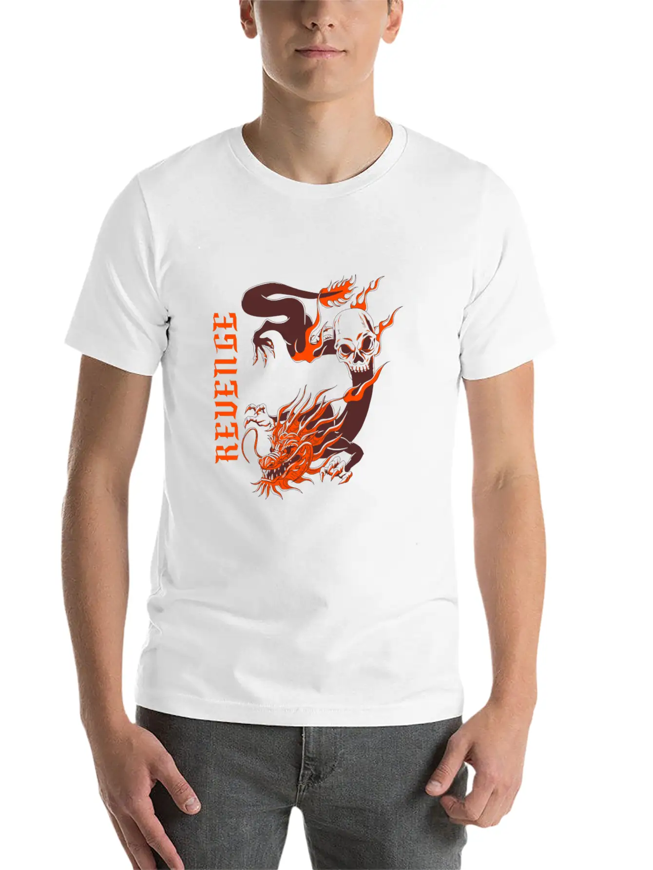 Vengeful Red Dragon Basic Graphic T-Shirt – Daily Comfort In Soft Cotton