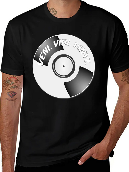 Veni. Vidi. Vinyl. Modern Fit Casual T-Shirt – Clean And Versatile Design