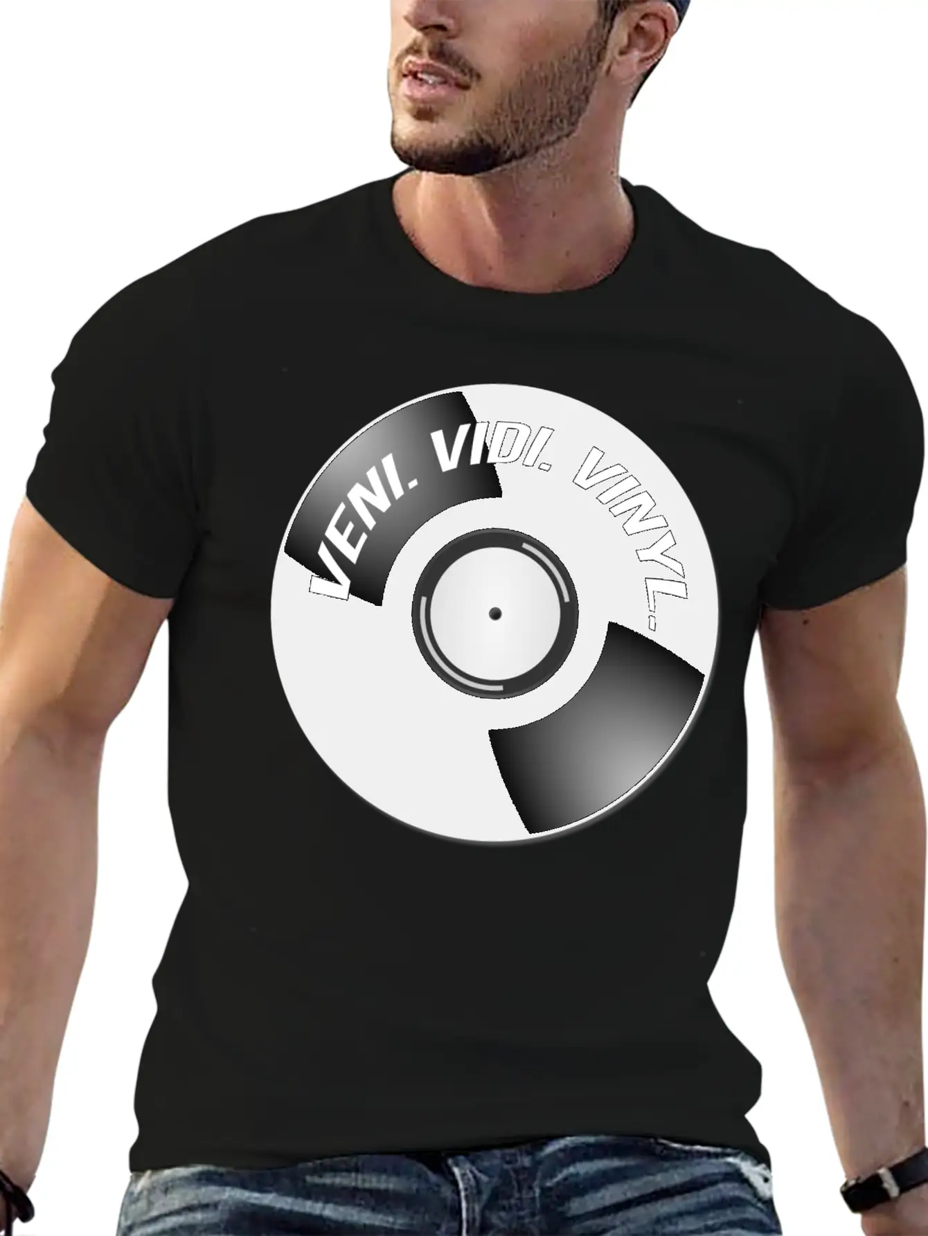 Veni. Vidi. Vinyl. Modern Fit Casual T-Shirt – Clean And Versatile Design