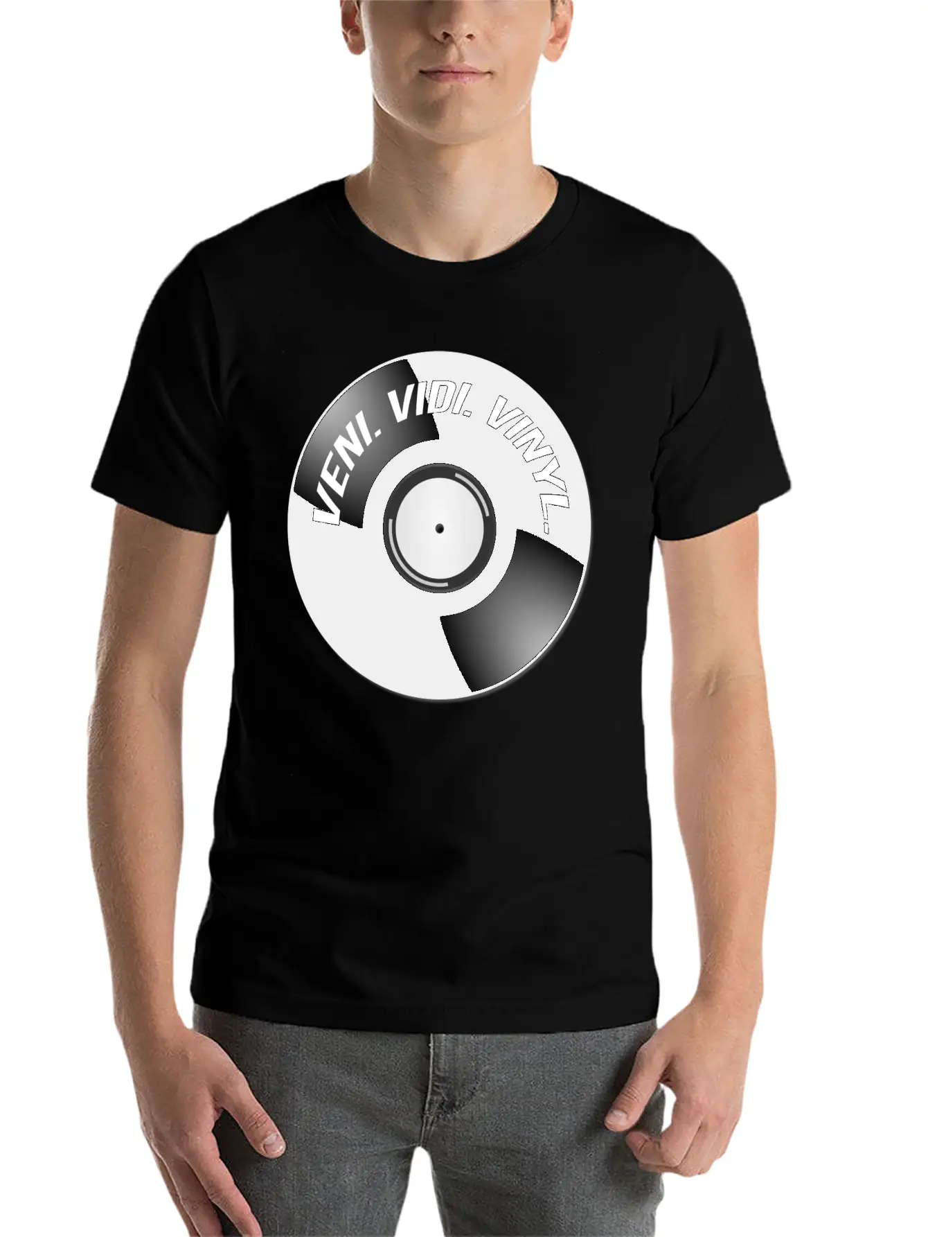 Veni. Vidi. Vinyl. Modern Fit Casual T-Shirt – Clean And Versatile Design
