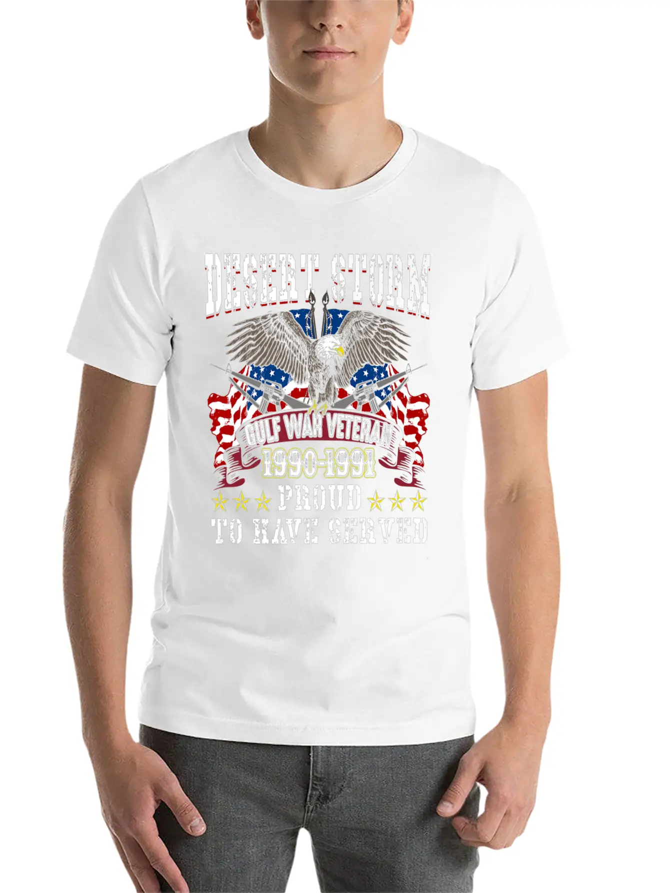 Veteran Gift-Desert Storm Veteran Design Desert St Basic Graphic T-Shirt – Daily Comfort In Soft Cotton