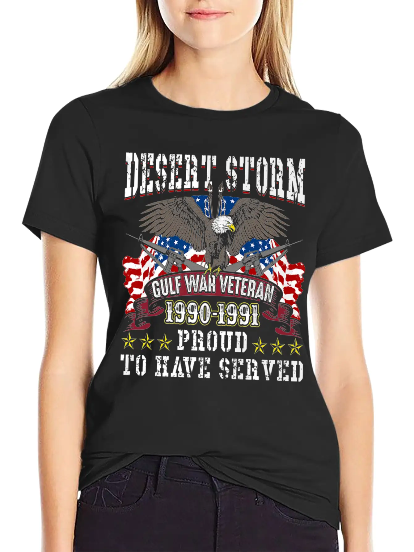Veteran Gift-Desert Storm Veteran Design Desert St Basic Graphic T-Shirt – Daily Comfort In Soft Cotton