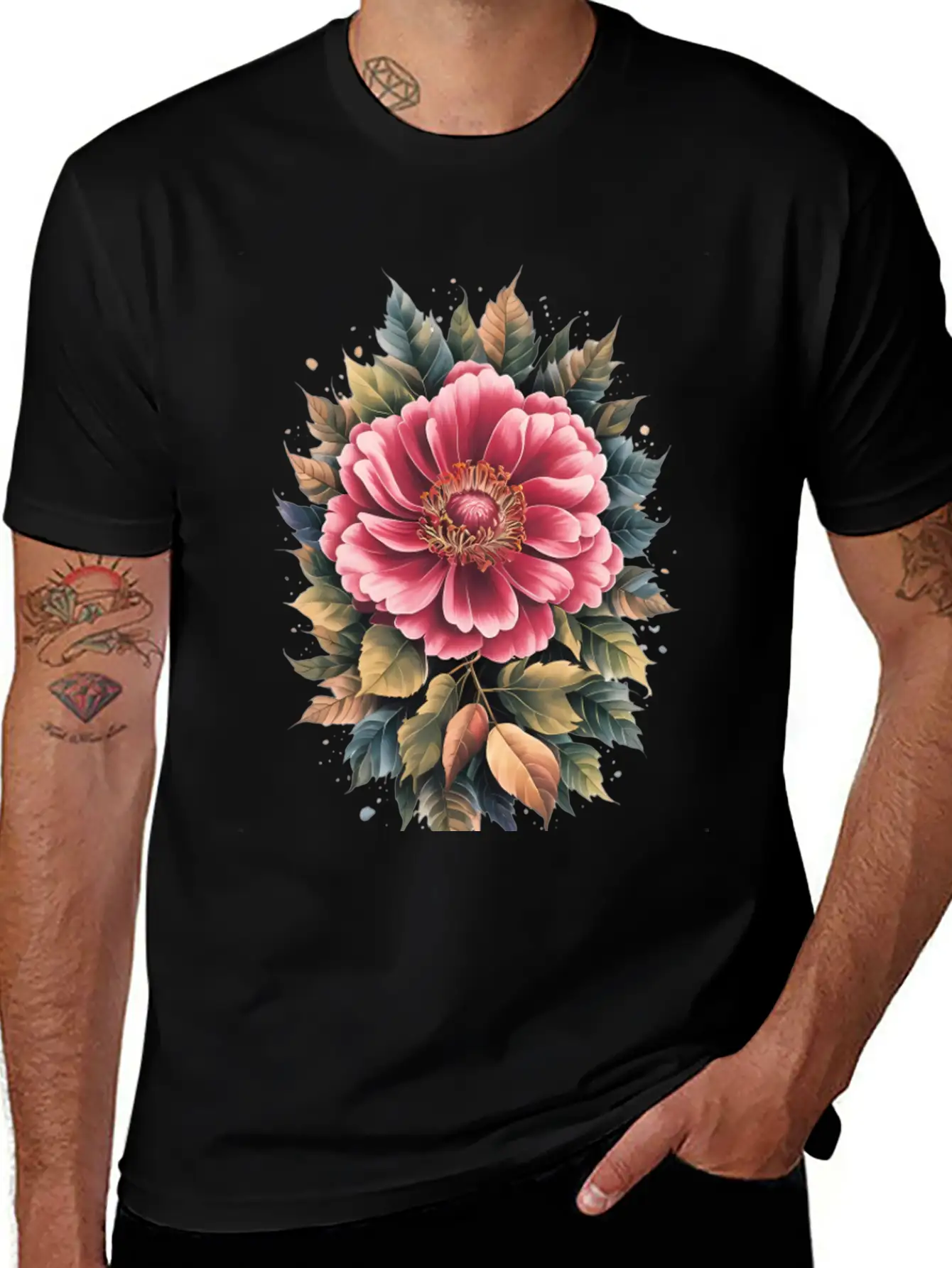 Vibrant Floral Masterpiece Lightweight Cotton T-Shirt – Daily Comfort Graphic Shirt