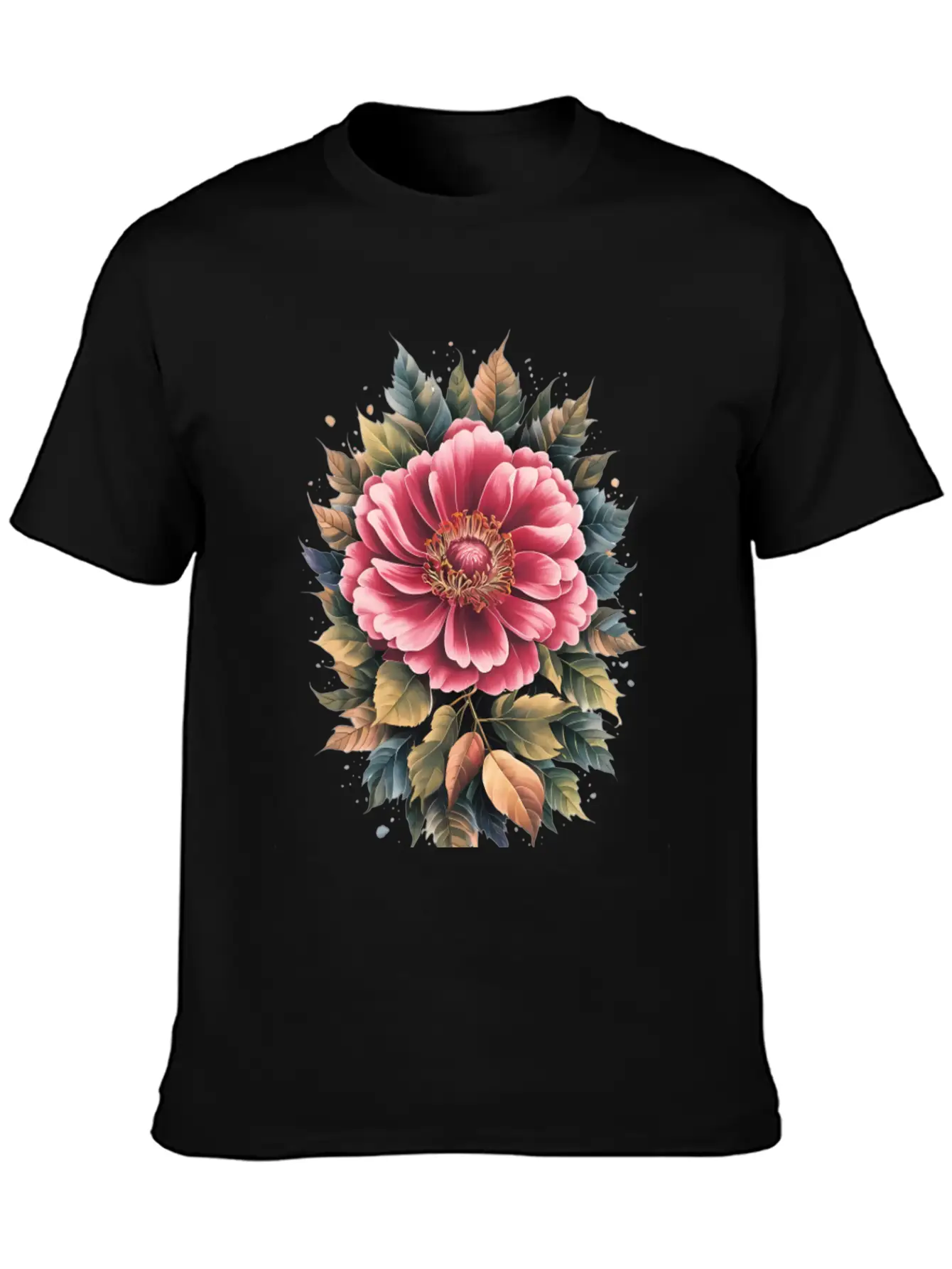 Vibrant Floral Masterpiece Lightweight Cotton T-Shirt – Daily Comfort Graphic Shirt