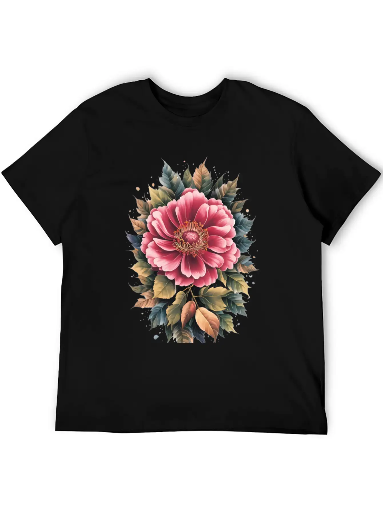 Vibrant Floral Masterpiece Lightweight Cotton T-Shirt – Daily Comfort Graphic Shirt