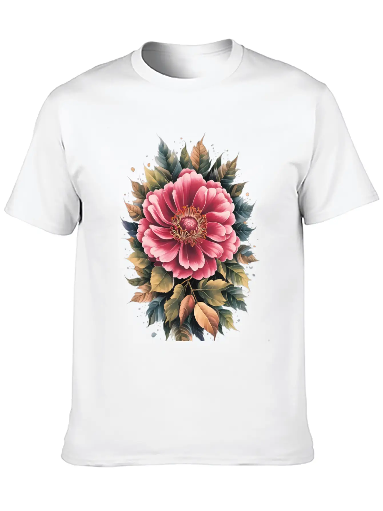 Vibrant Floral Masterpiece Lightweight Cotton T-Shirt – Daily Comfort Graphic Shirt