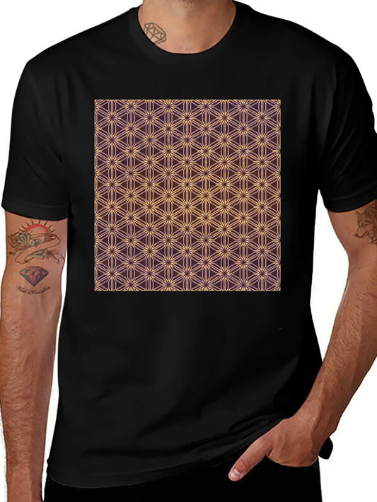 Vibrant Geometric Star Pattern Essential Cotton Tee For Daily Outfits – Unisex Style