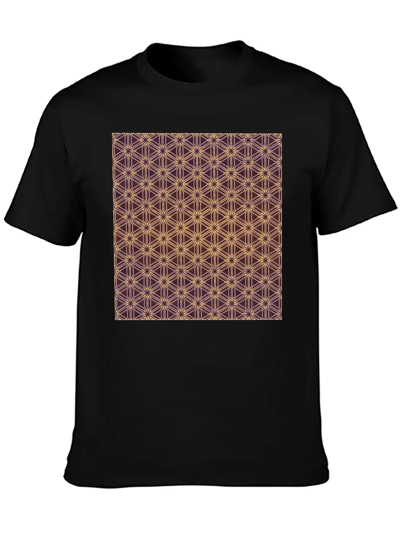 Vibrant Geometric Star Pattern Essential Cotton Tee For Daily Outfits – Unisex Style