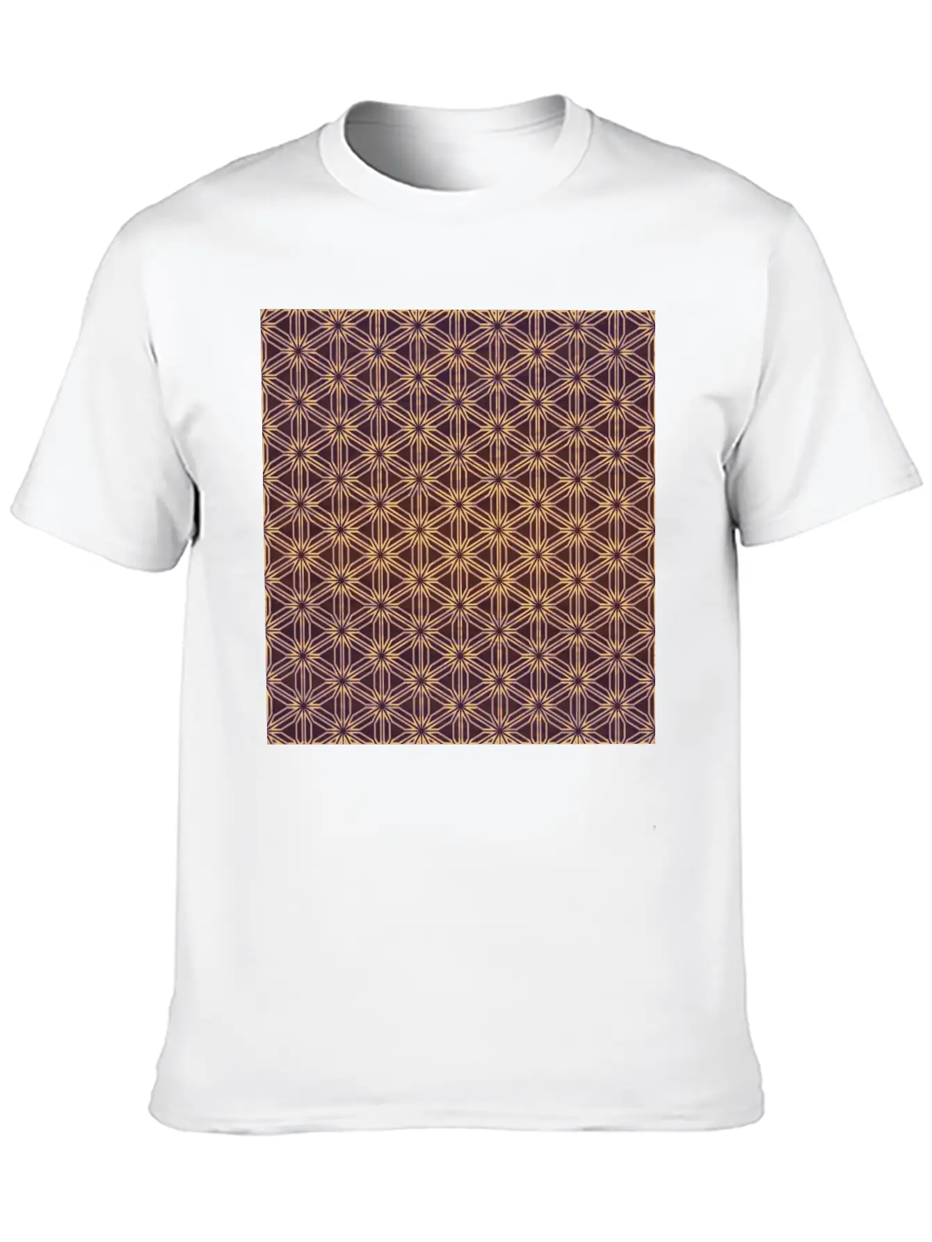 Vibrant Geometric Star Pattern Essential Cotton Tee For Daily Outfits – Unisex Style
