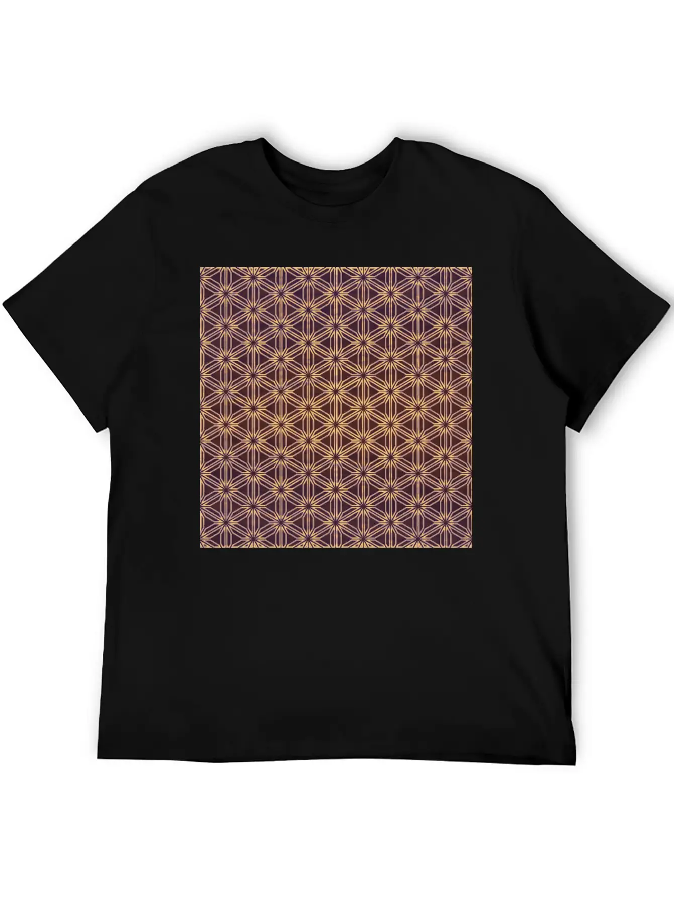 Vibrant Geometric Star Pattern Essential Cotton Tee For Daily Outfits – Unisex Style
