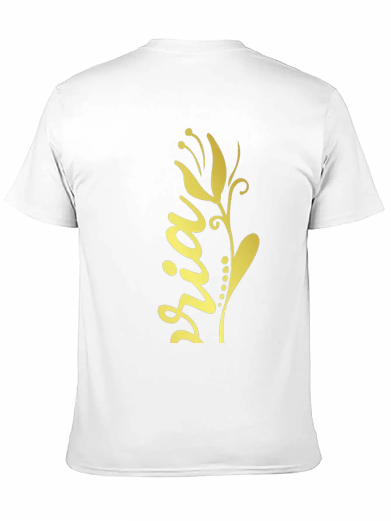 Victoria Name Faux Gold Tulip Flourish Lightweight Cotton T-Shirt – Daily Comfort Graphic Shirt