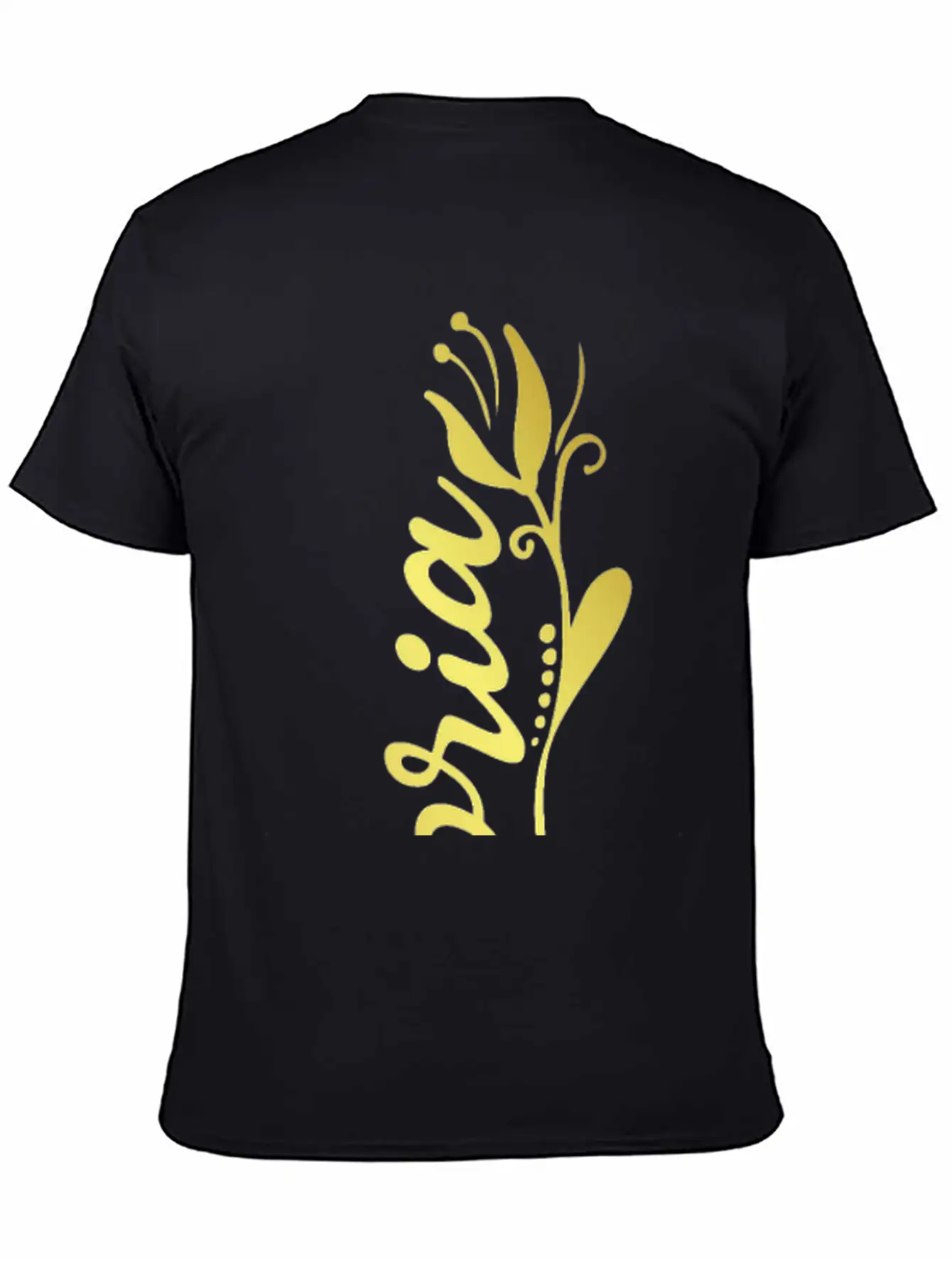 Victoria Name Faux Gold Tulip Flourish Lightweight Cotton T-Shirt – Daily Comfort Graphic Shirt