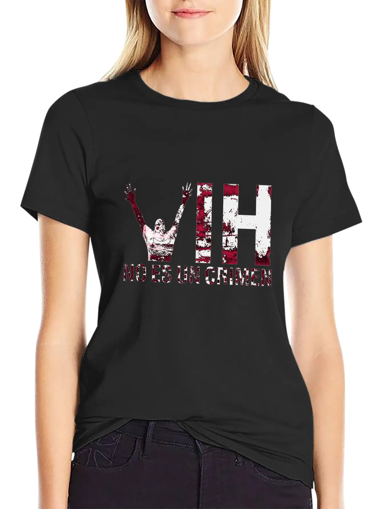 VIH No Es Un Crimen HIV Is Not A Crime Lightweight Cotton T-Shirt – Daily Comfort Graphic Shirt